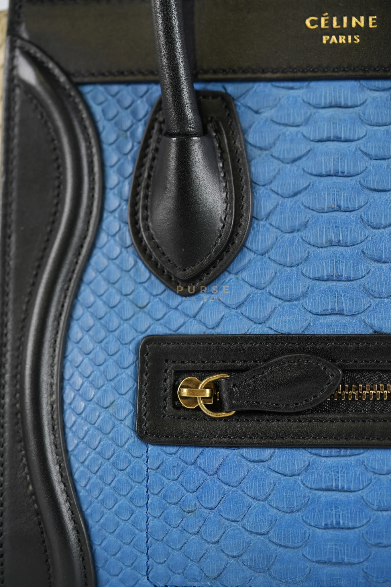 Celine Nano Luggage Tri-color in Python Exotic Leather - Image 14