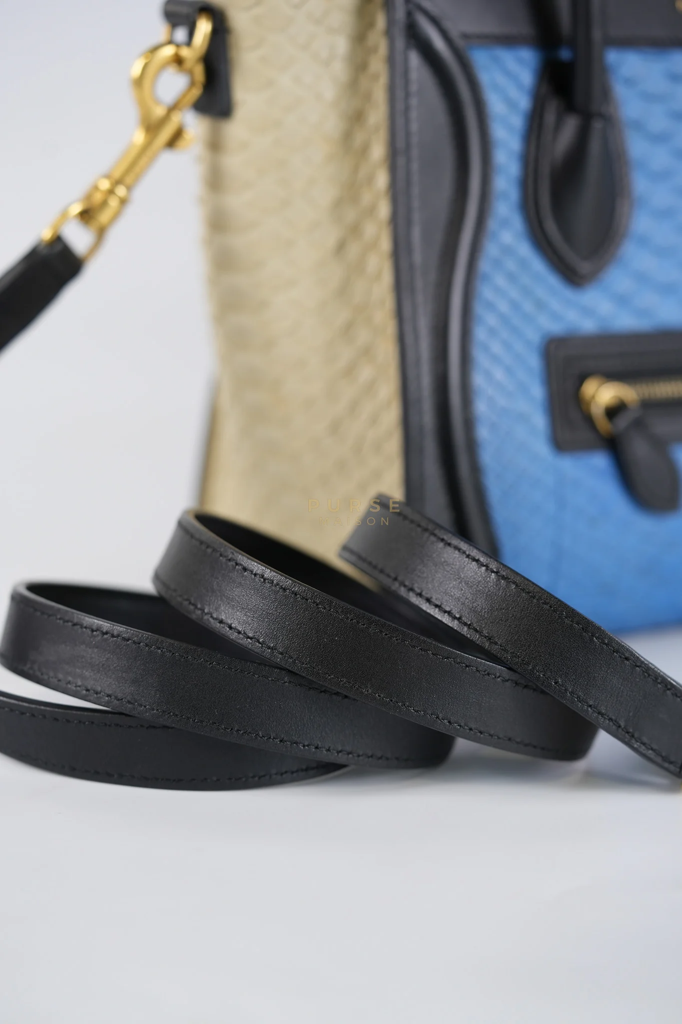 Celine Nano Luggage Tri-color in Python Exotic Leather - Image 38