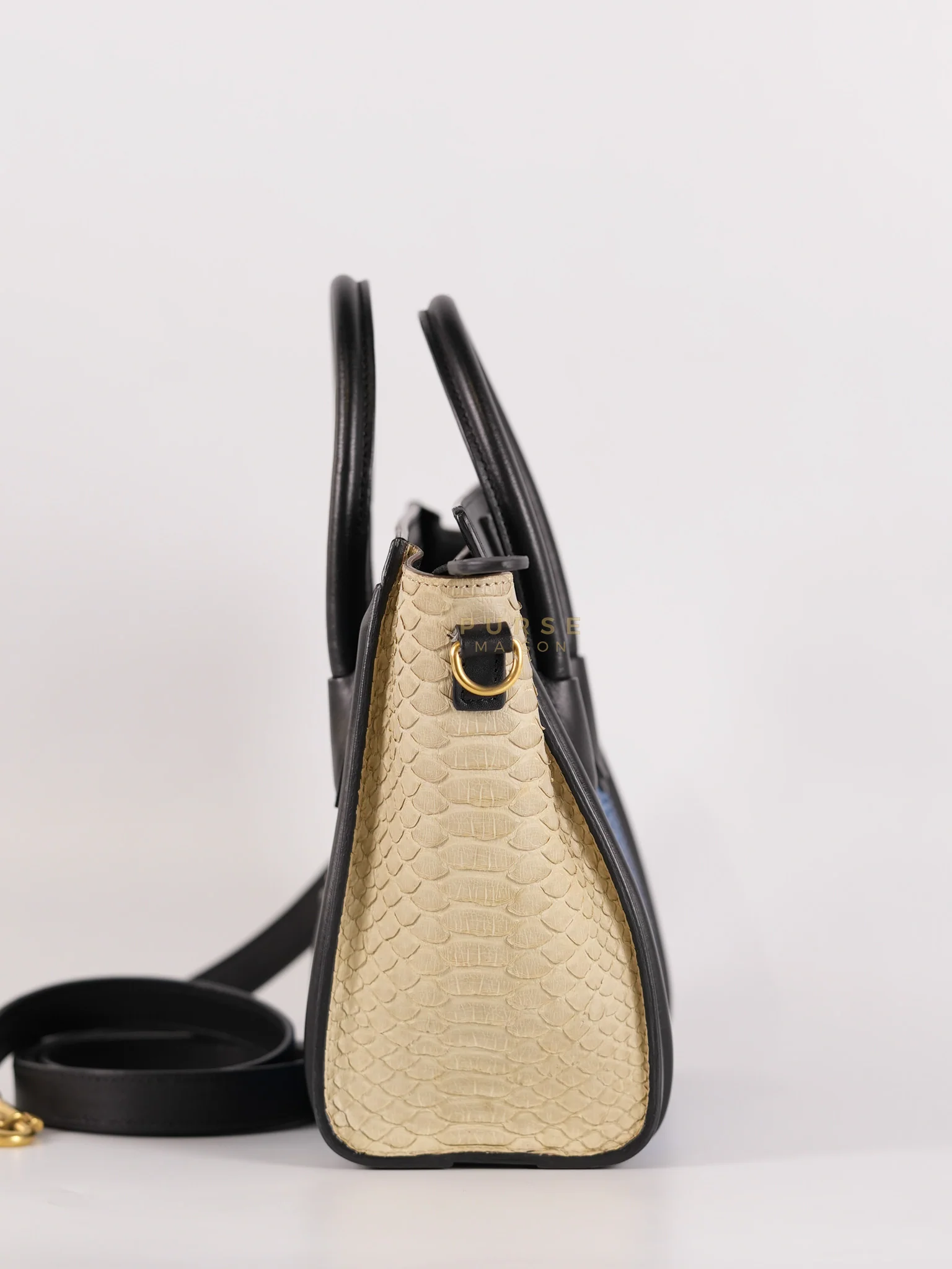 Celine Nano Luggage Tri-color in Python Exotic Leather - Image 5