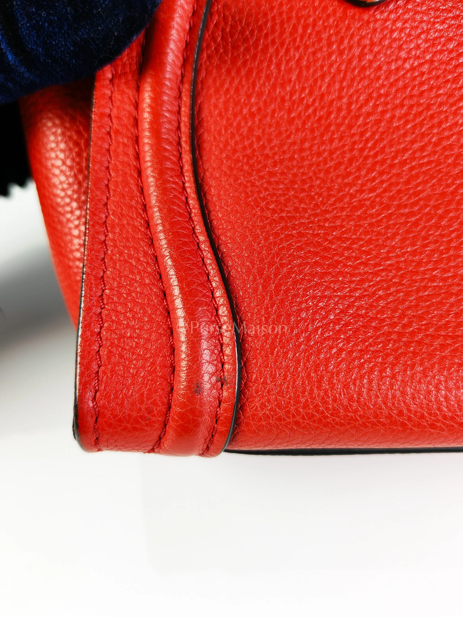 Celine Nano Luggage Tote Bag in Red Grained Calfskin Leather - Image 16