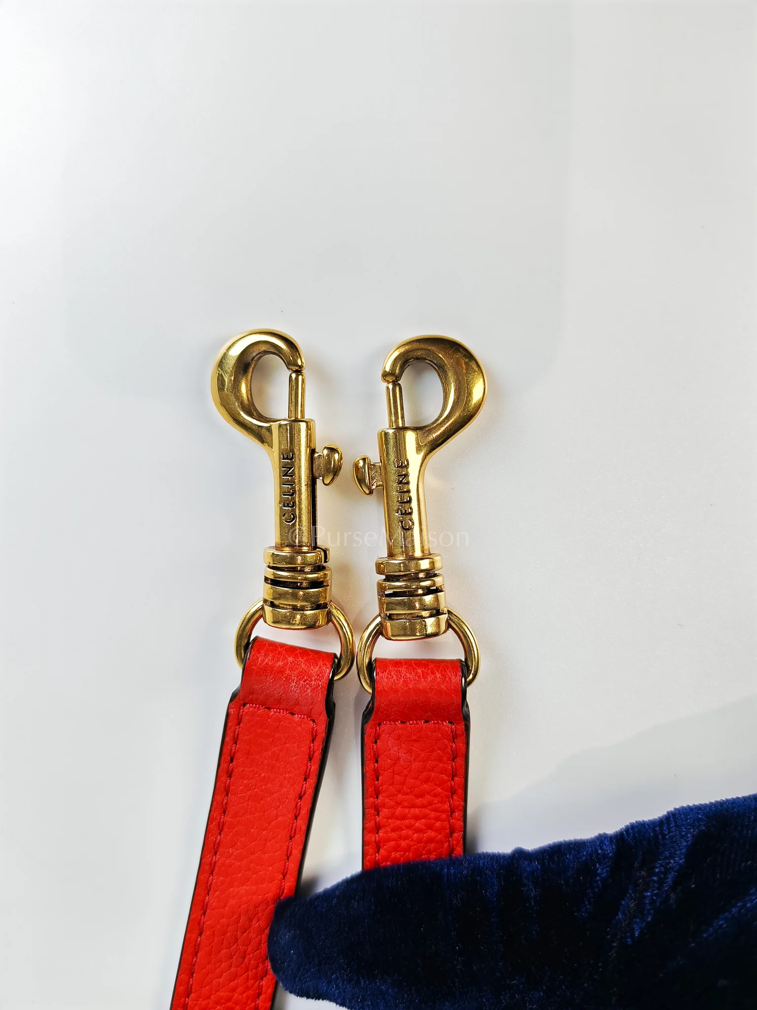 Celine Nano Luggage Tote Bag in Red Grained Calfskin Leather - Image 26