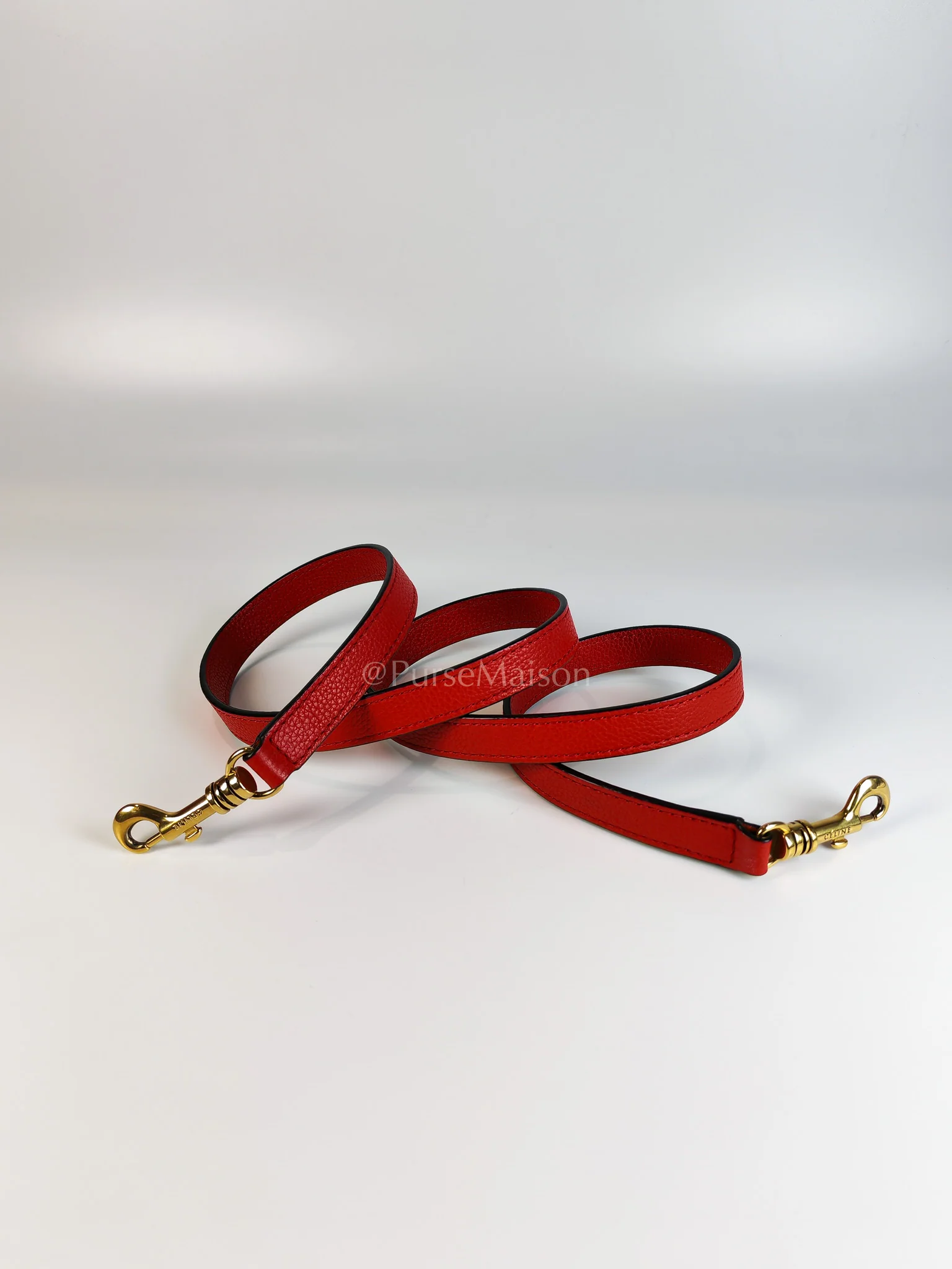 Celine Nano Luggage Tote Bag in Red Grained Calfskin Leather - Image 27