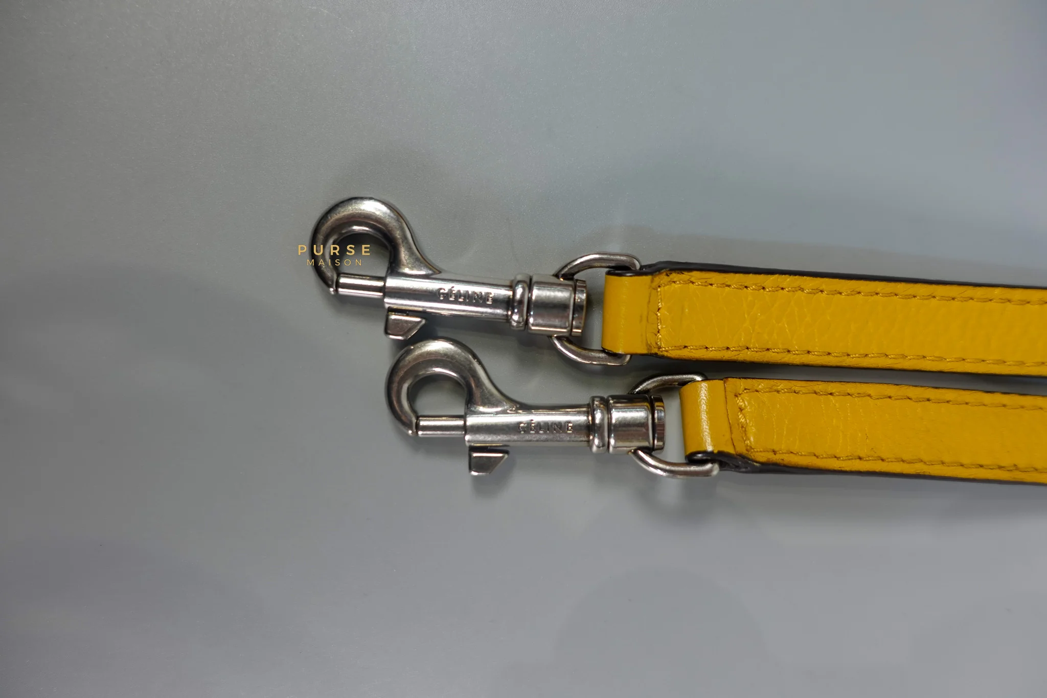 Celine Nano Luggage Yellow Drummed Calfskin Leather Handbag - Image 39