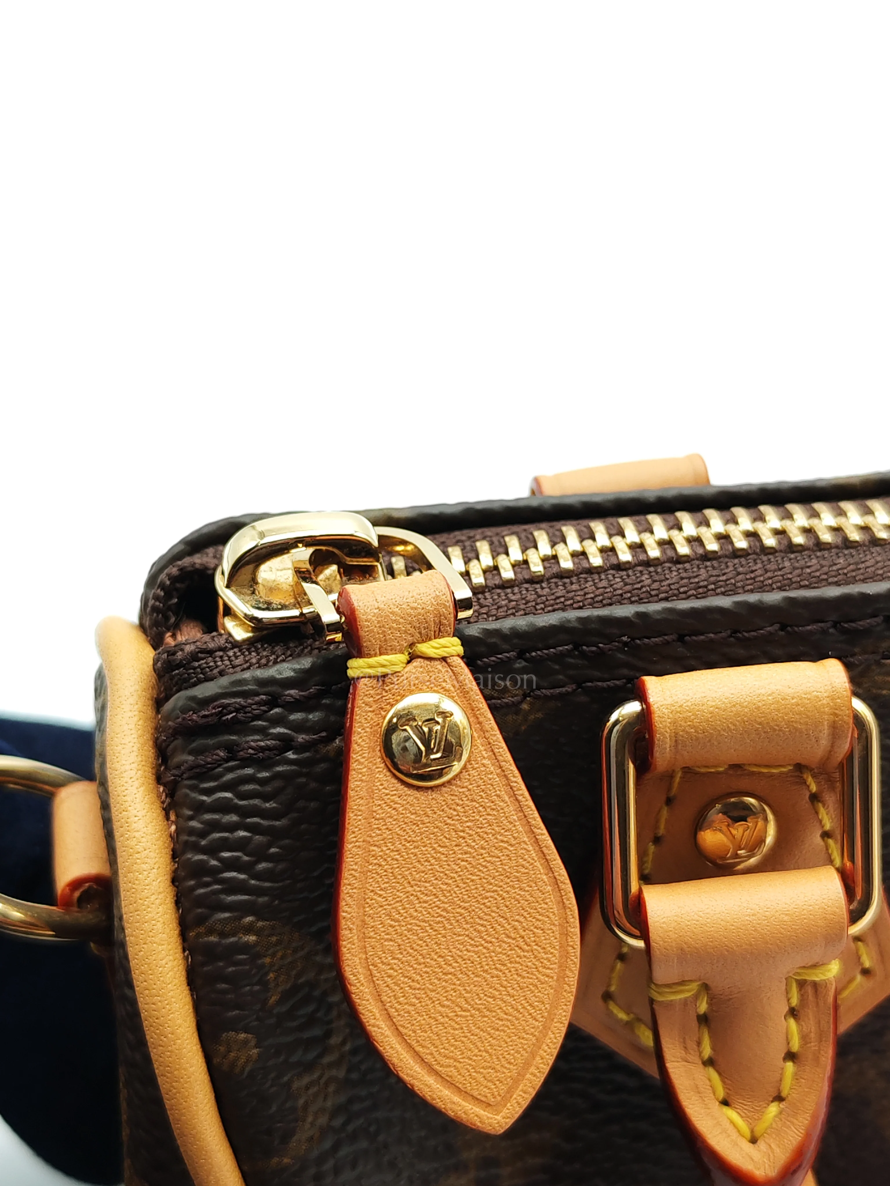 Louis Vuitton Nano Speedy Bandoulière in Monogram Canvas & Gold Hardware (Datecode: TN3265) - Image 17