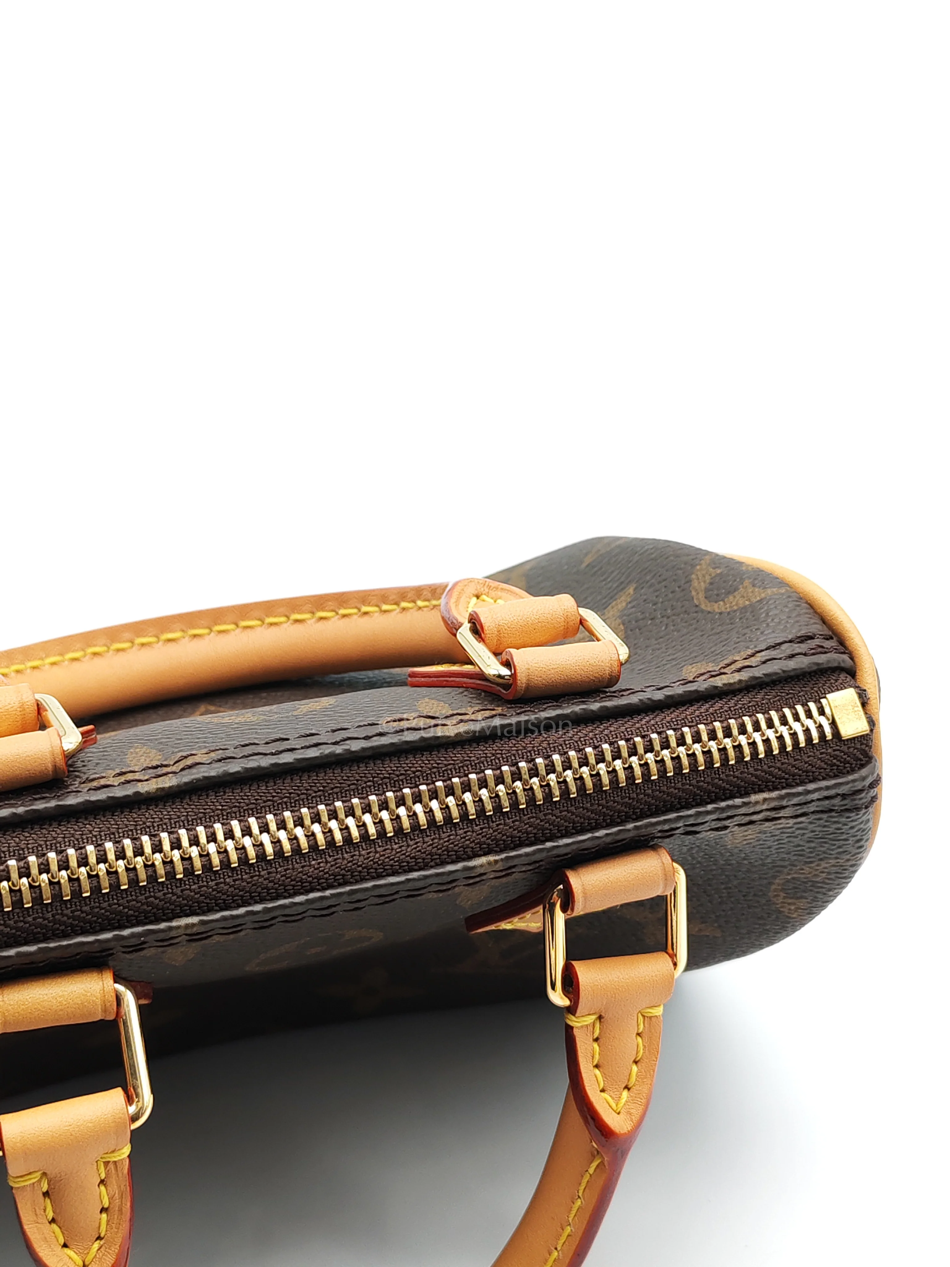 Louis Vuitton Nano Speedy Bandoulière in Monogram Canvas & Gold Hardware (Datecode: TN3265) - Image 19