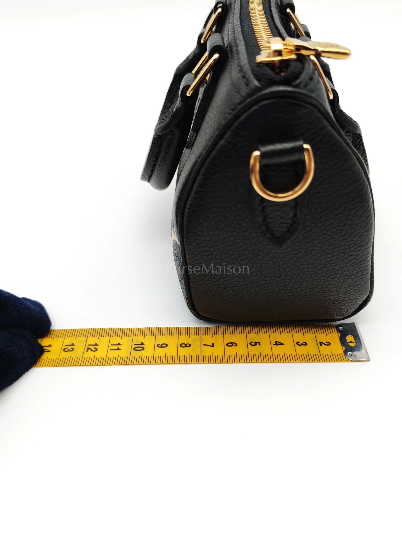 Louis Vuitton Nano Speedy in Bicolor Monogram Empriente Leather Crossbody Bag (Microchip) - Image 27