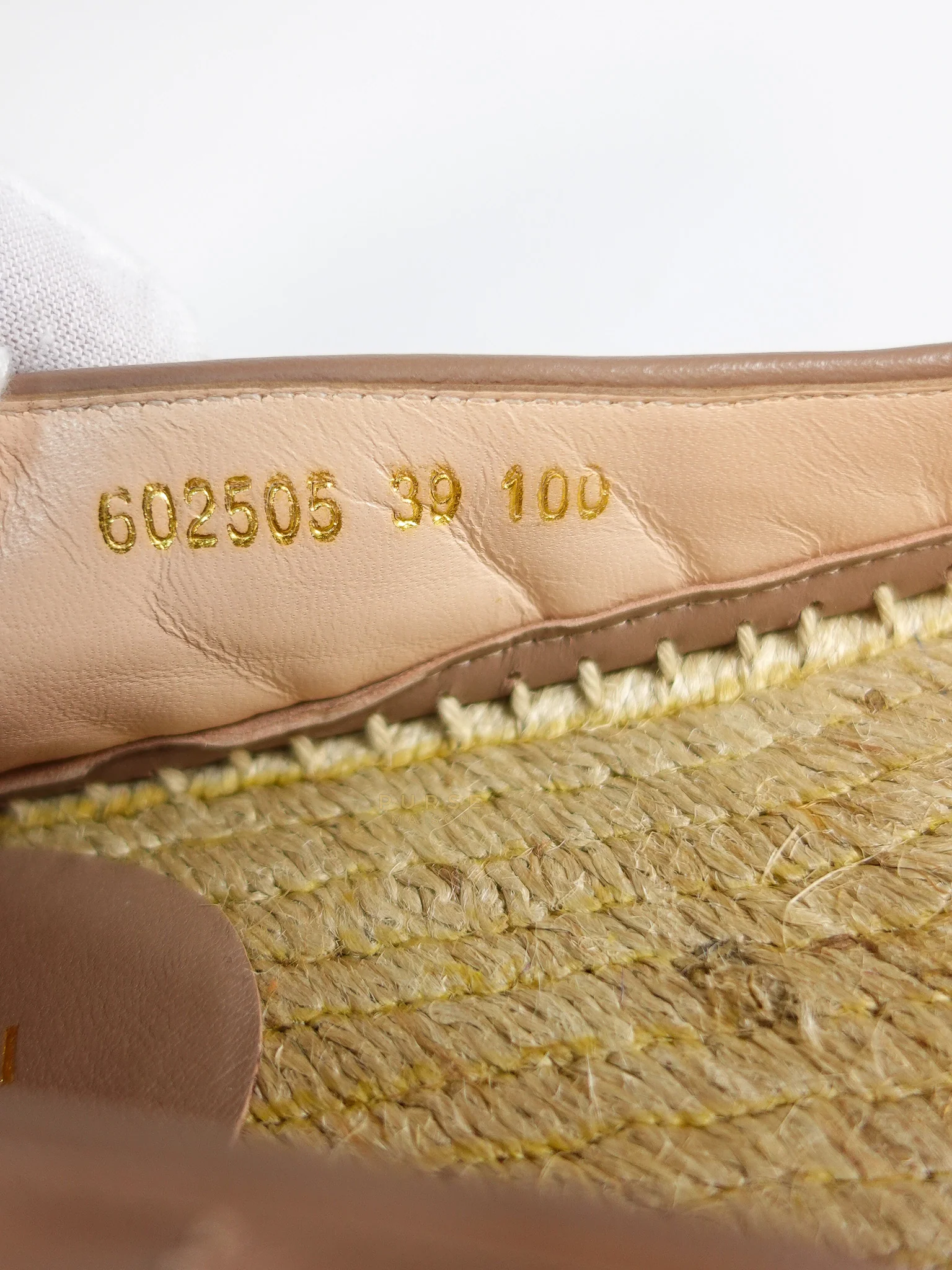 Gucci Nappa Matelasse GG Marmont Espadrilles Shoes in Porcelain Rose for Women Size 39 EU (24.5) - Image 10