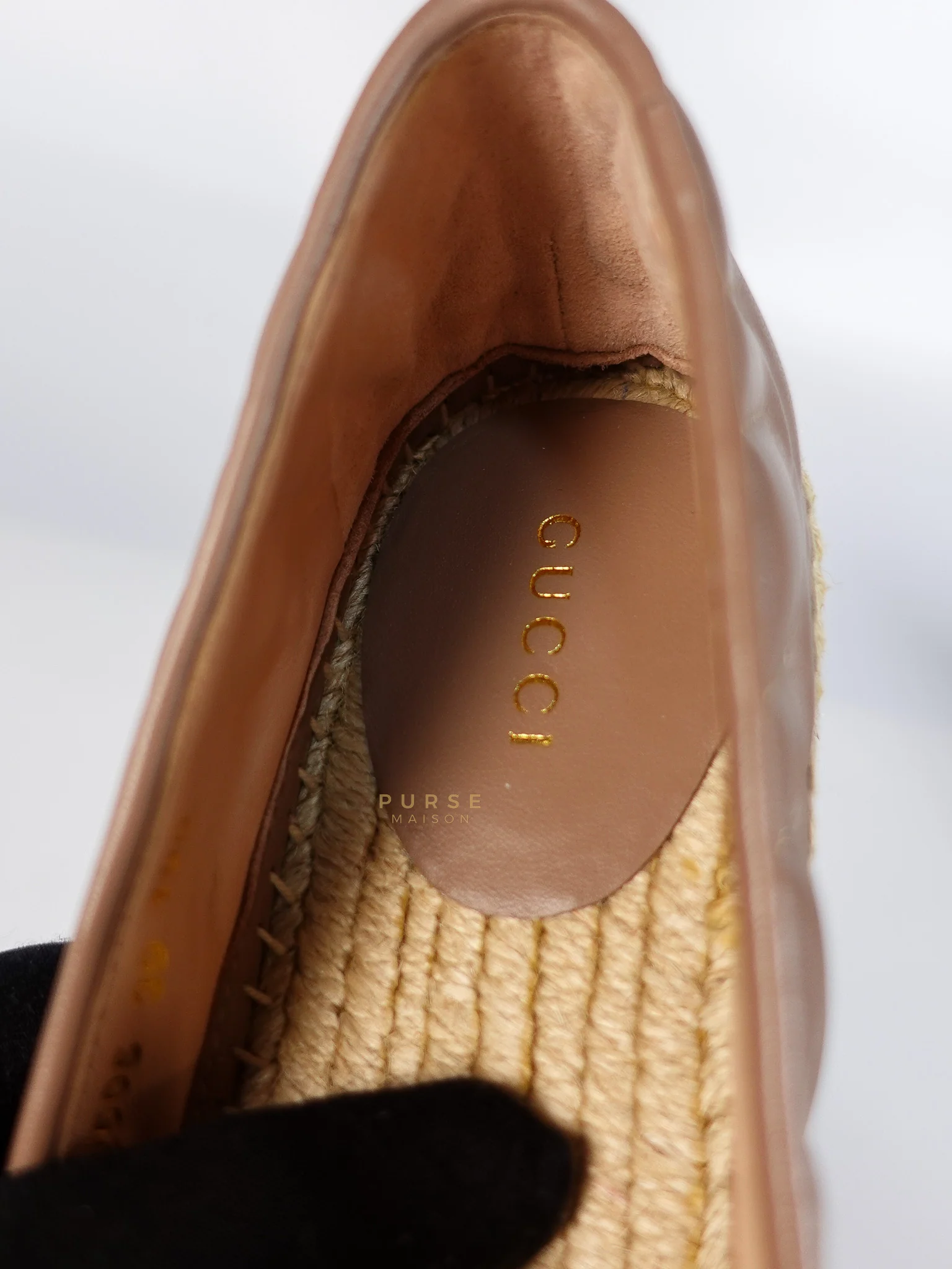 Gucci Nappa Matelasse GG Marmont Espadrilles Shoes in Porcelain Rose for Women Size 39 EU (24.5) - Image 19