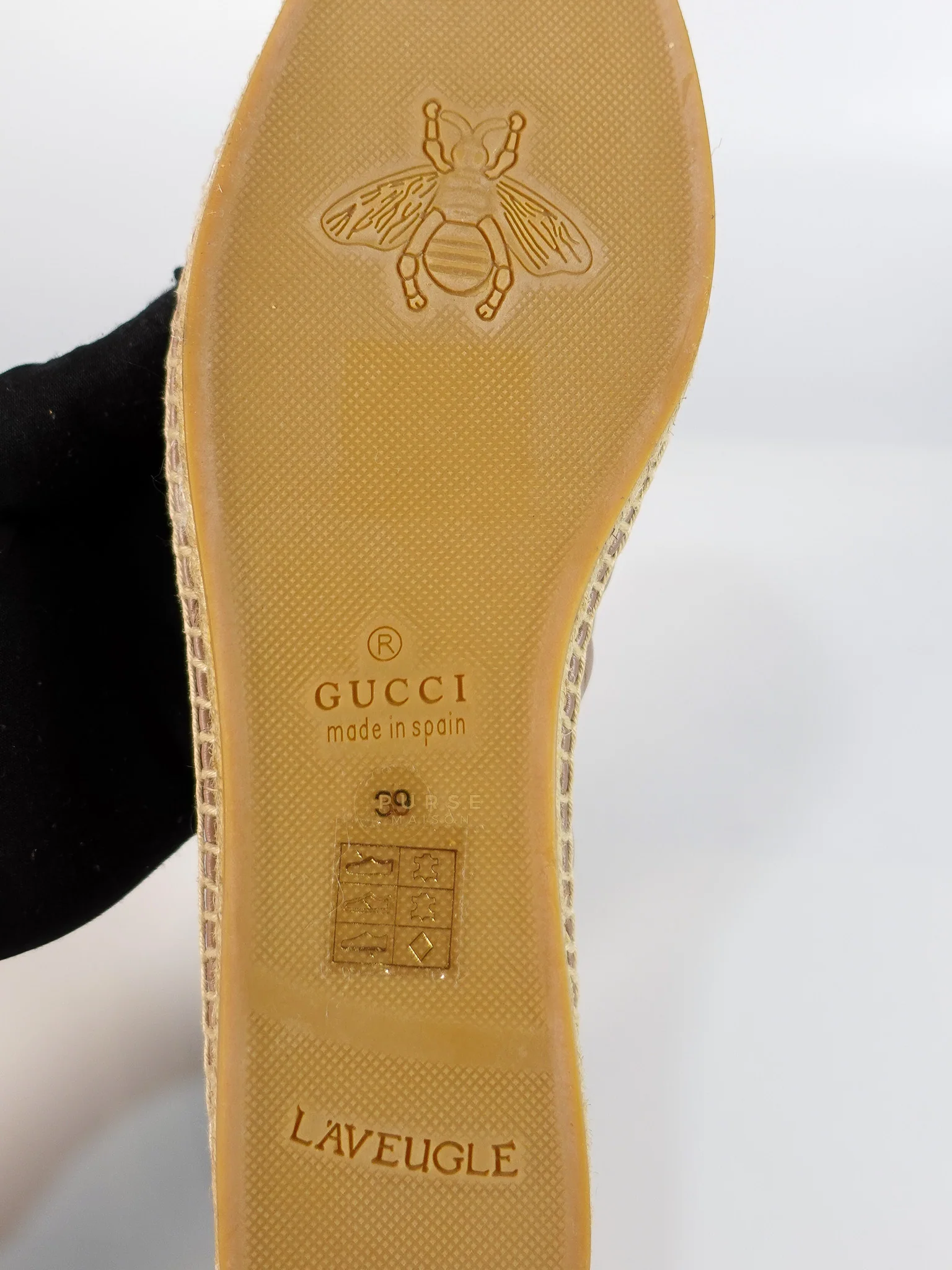 Gucci Nappa Matelasse GG Marmont Espadrilles Shoes in Porcelain Rose for Women Size 39 EU (24.5) - Image 20