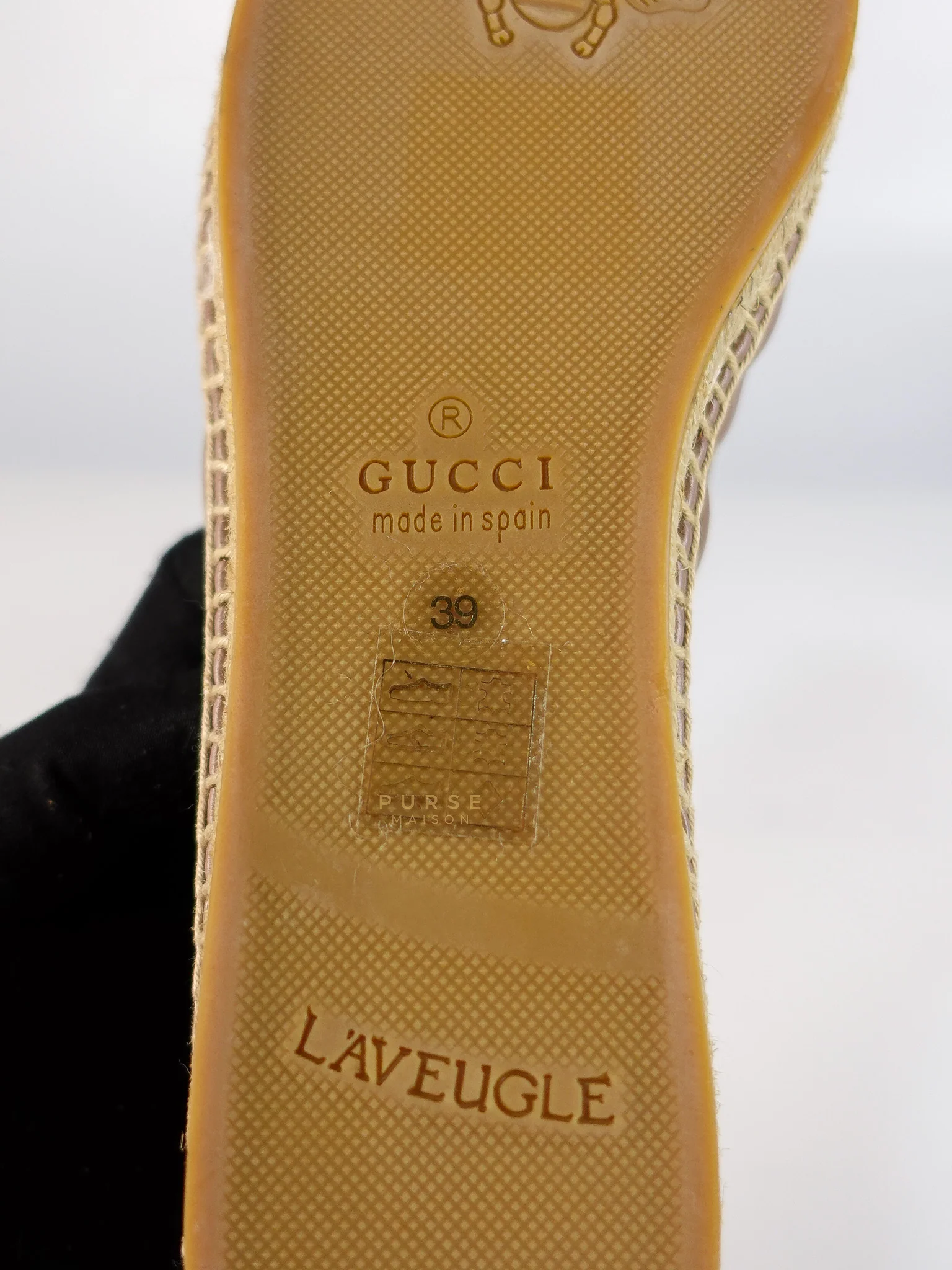 Gucci Nappa Matelasse GG Marmont Espadrilles Shoes in Porcelain Rose for Women Size 39 EU (24.5) - Image 25