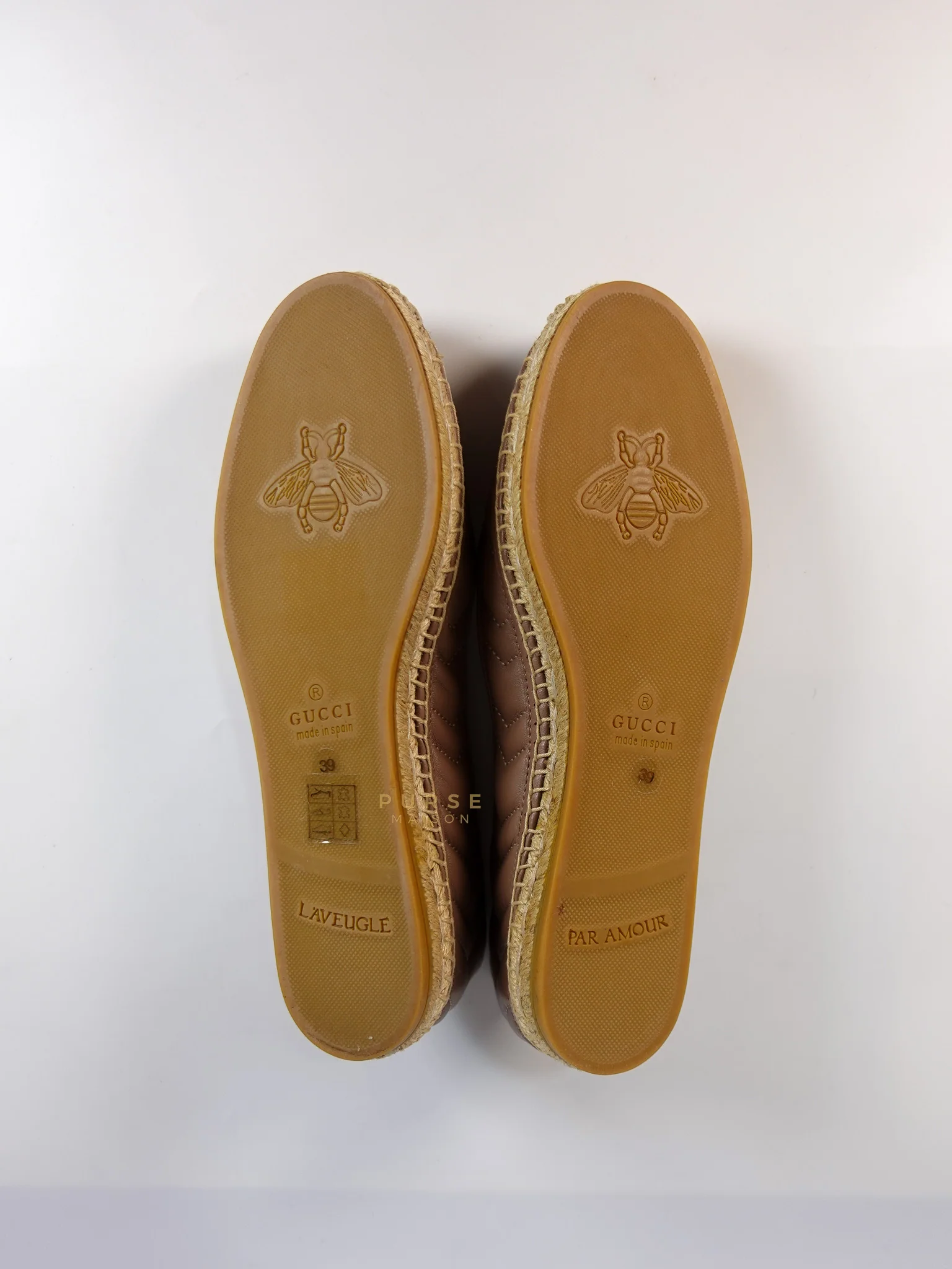 Gucci Nappa Matelasse GG Marmont Espadrilles Shoes in Porcelain Rose for Women Size 39 EU (24.5) - Image 6