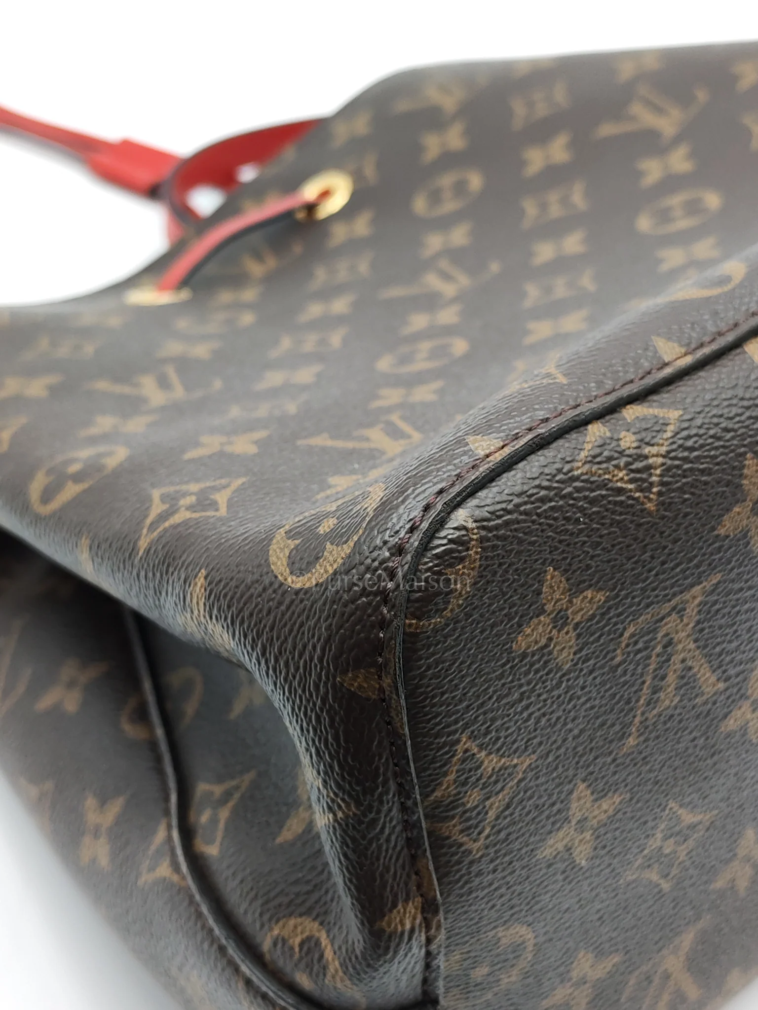 Louis Vuitton Neonoe Bucket Bag Monogram Canvas and Red (Date code: SP4117) - Image 12
