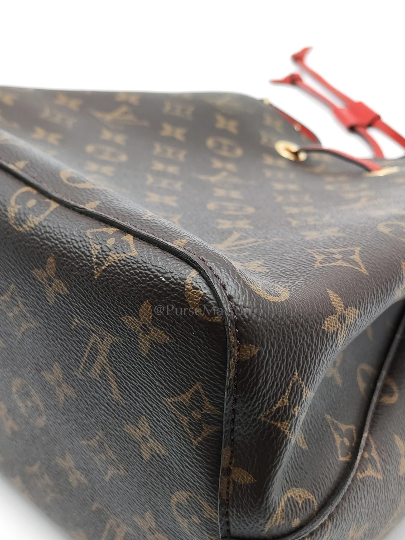 Louis Vuitton Neonoe Bucket Bag Monogram Canvas and Red (Date code: SP4117) - Image 14