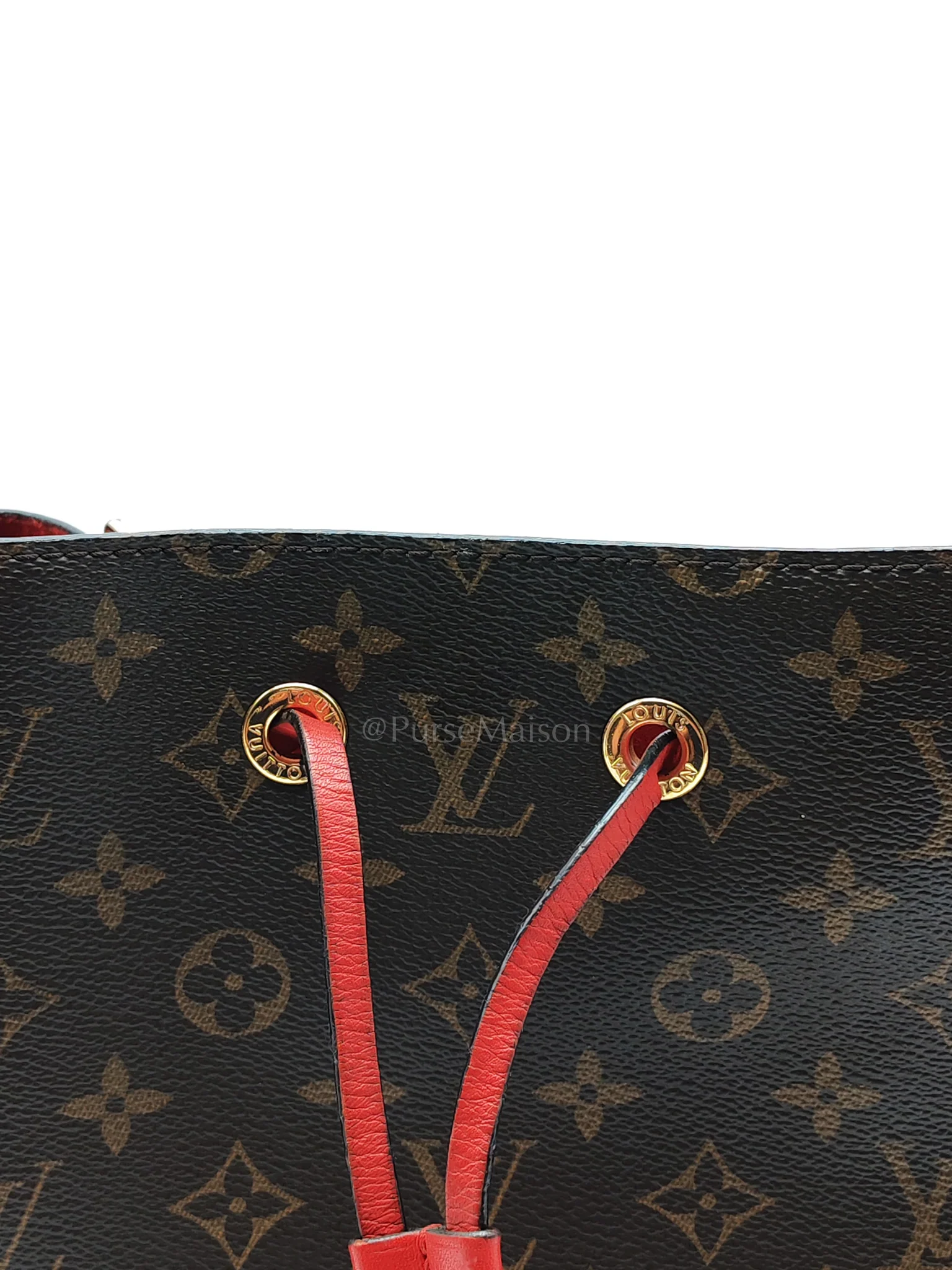 Louis Vuitton Neonoe Bucket Bag Monogram Canvas and Red (Date code: SP4117) - Image 18