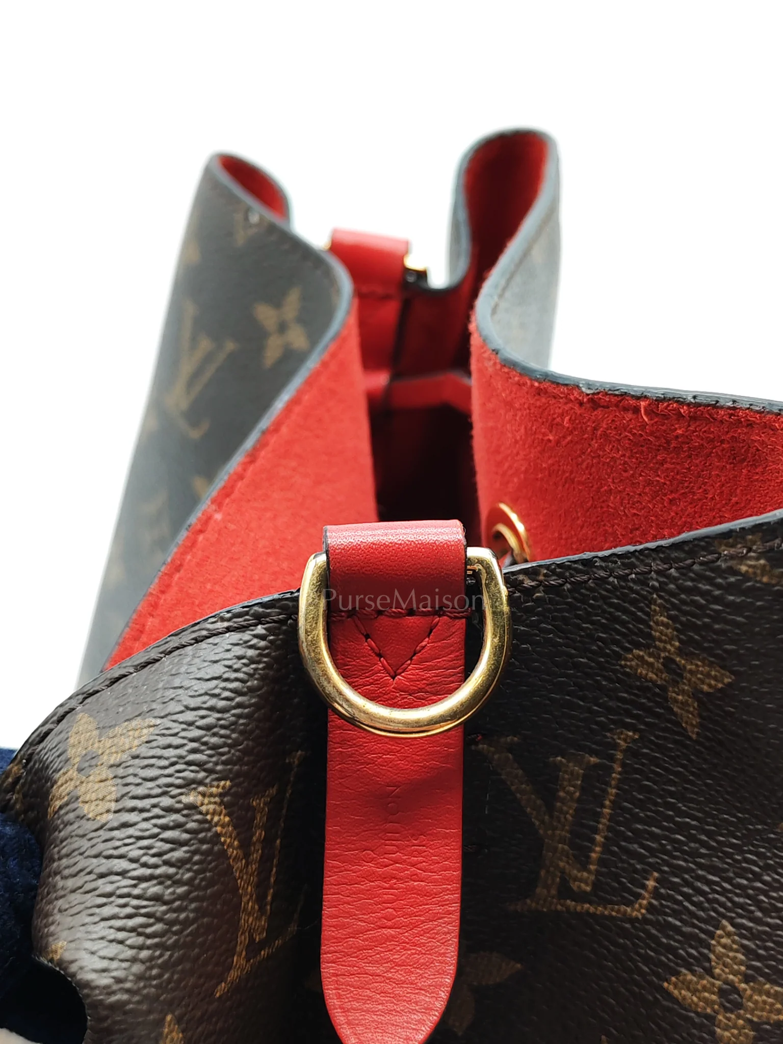 Louis Vuitton Neonoe Bucket Bag Monogram Canvas and Red (Date code: SP4117) - Image 22
