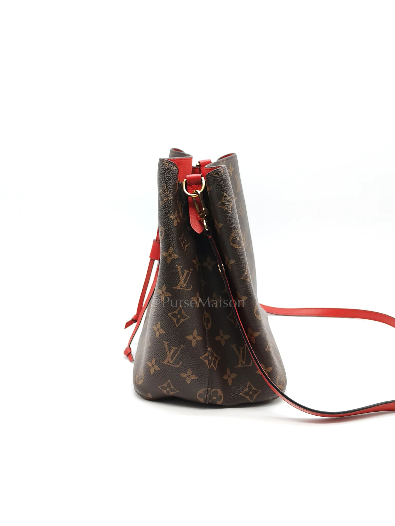 Louis Vuitton Neonoe Bucket Bag Monogram Canvas and Red (Date code: SP4117) - Image 6