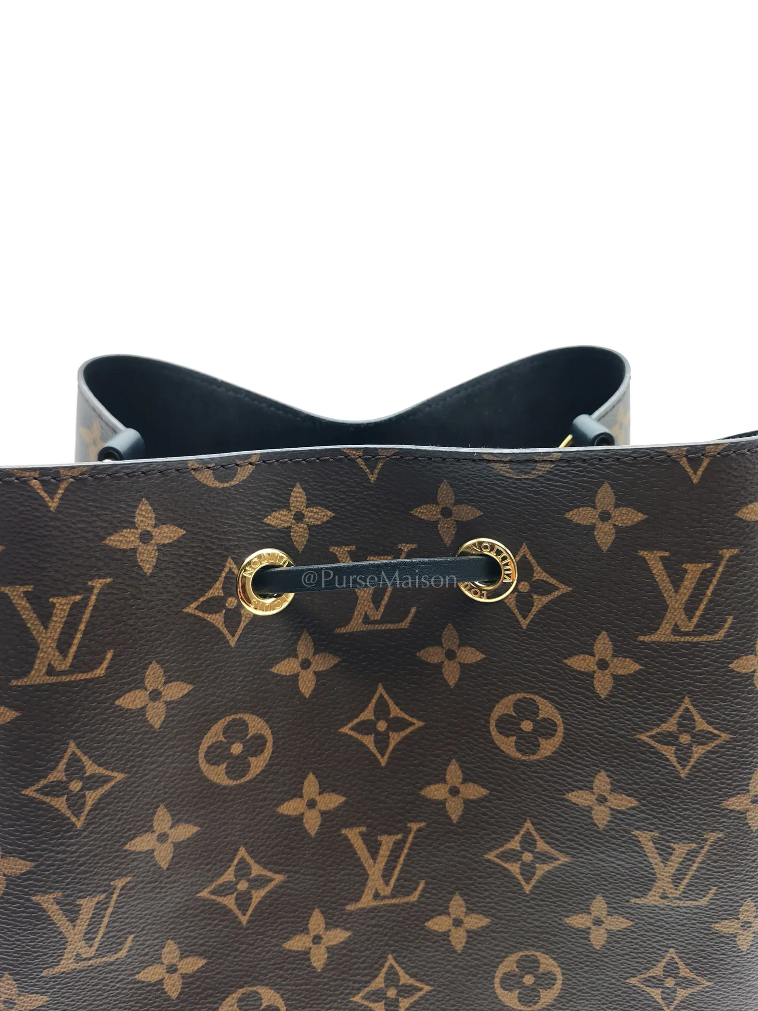 Louis Vuitton Neo Noe MM in Monogram Canvas & Black Leather Trim (Microchip) - Image 15