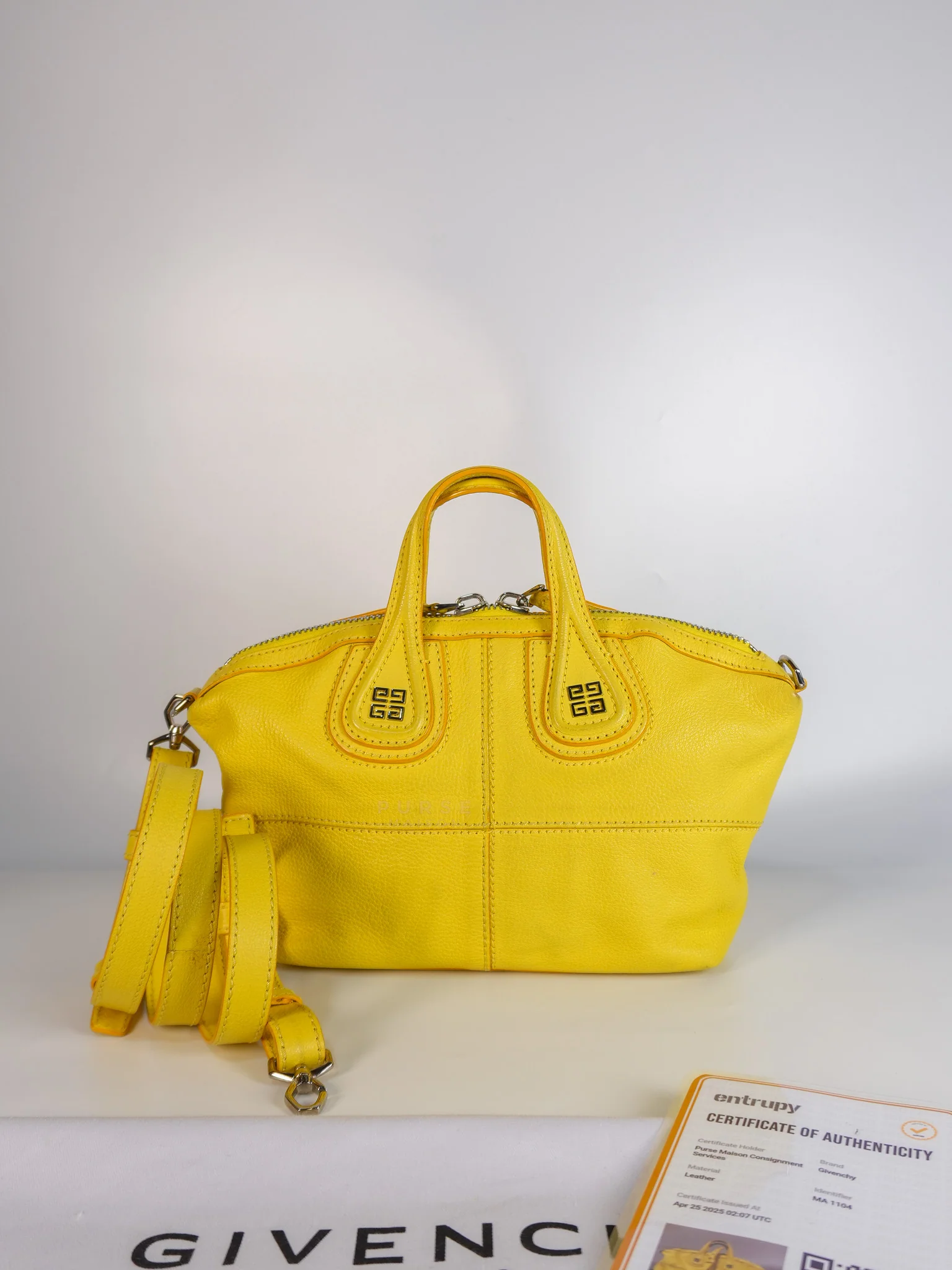 Givenchy Nightingale Mini Crossbody Bag in Yellow Calfskin Leather - Image 43