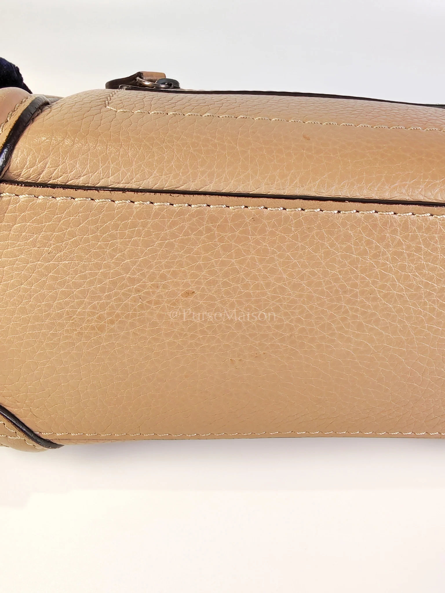 Celine Nano Luggage in Beige Drummed Calfskin Leather Shoulder Bag - Image 15