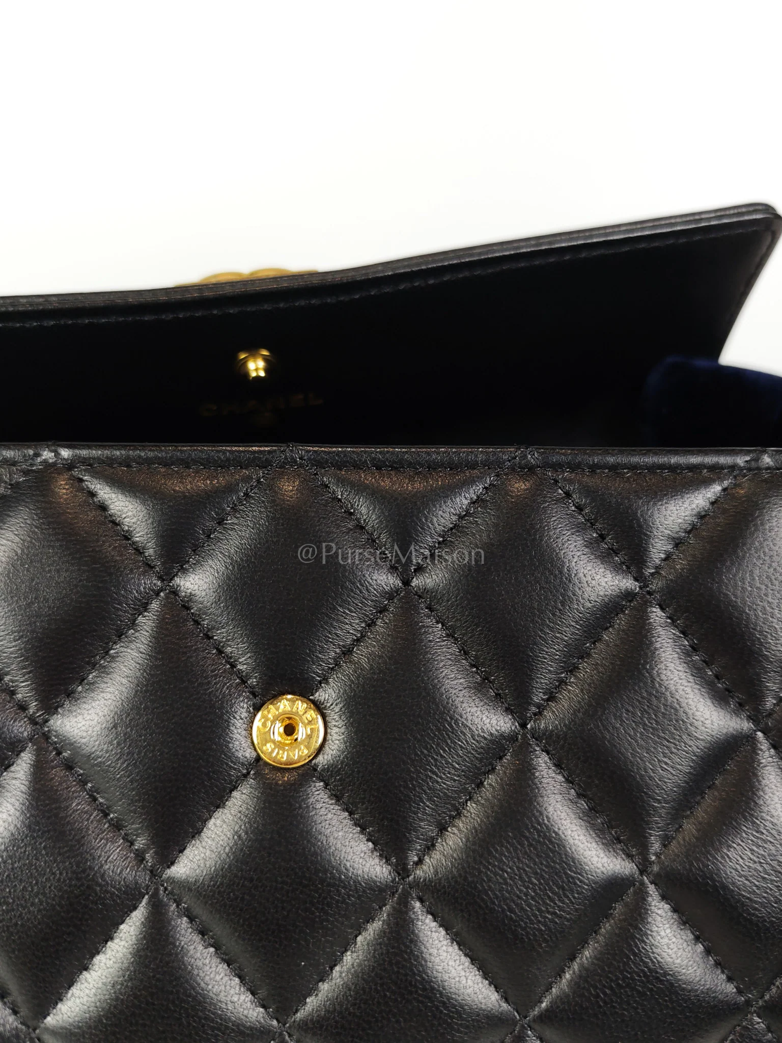 Chanel Boy Long Wallet in Black Quilted Lambskin Leather and Aged Gold Hardware Series 27 - Image 27