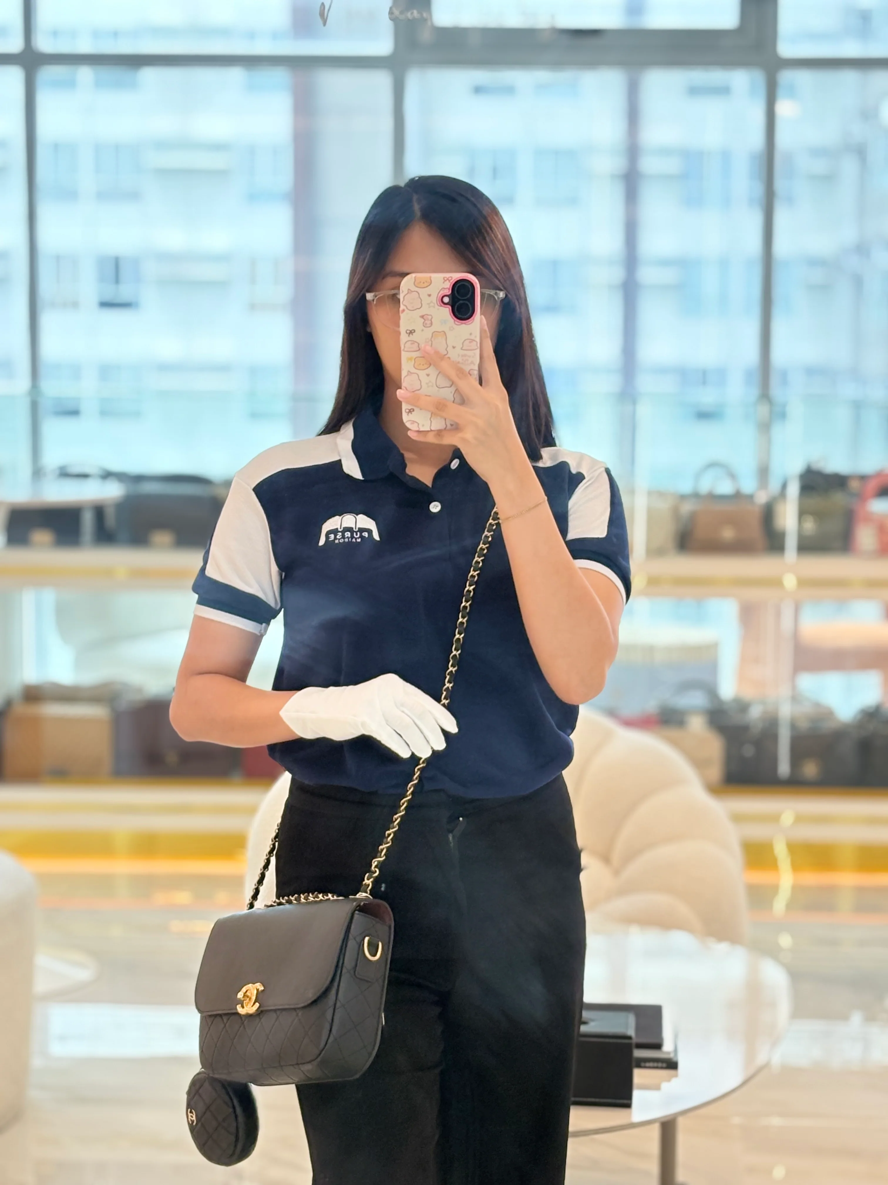 Chanel Multi-Pouching Flap Bag with Coin Purse in Black Calfskin Leather and Aged Gold Hardware Series 28 - Image 37