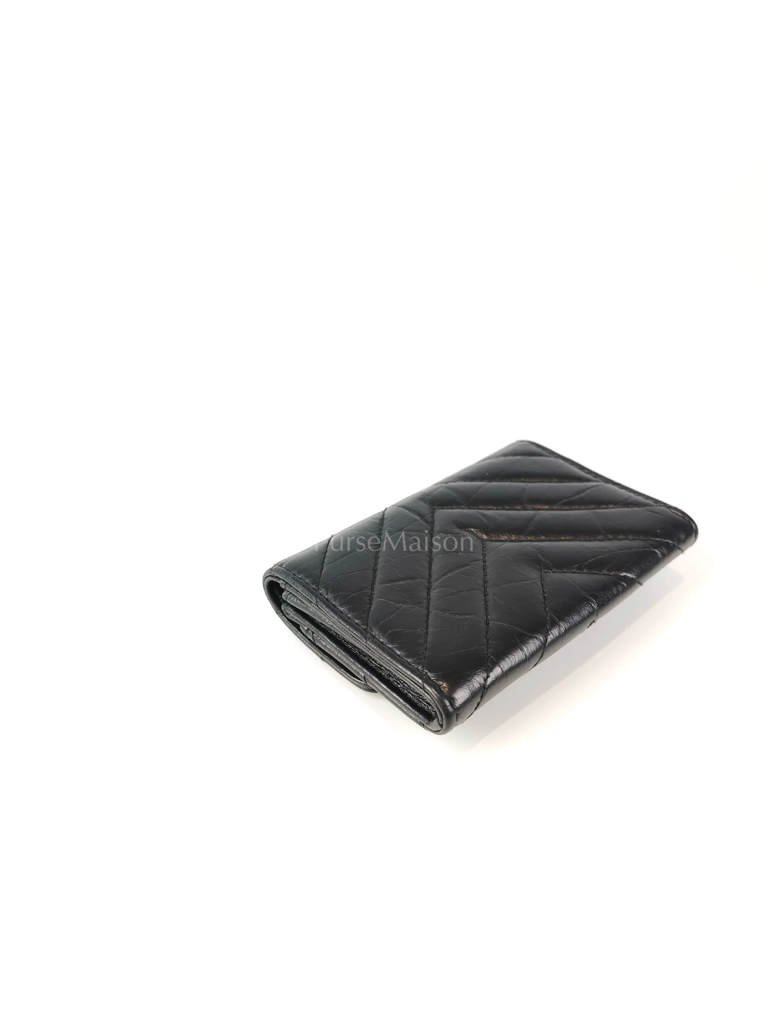 Chanel Reissue Flap Card Holder So Black in Distressed Calfskin Leather Series 24 - Image 10