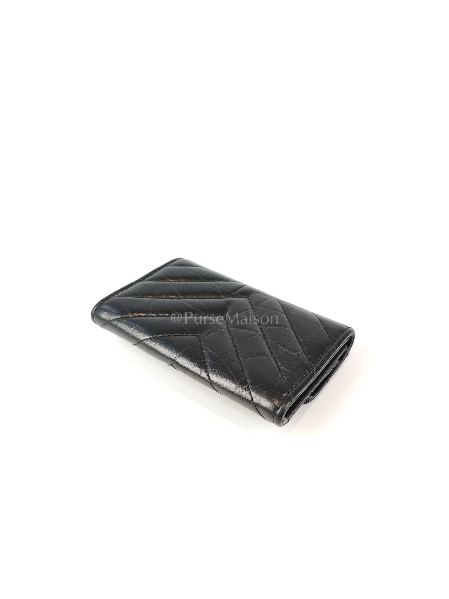 Chanel Reissue Flap Card Holder So Black in Distressed Calfskin Leather Series 24 - Image 11