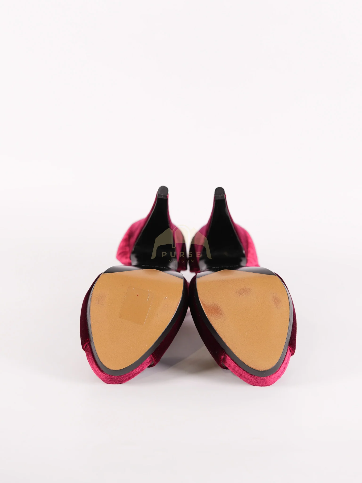Hermes Fracas Velourss Garance Red Velvet Sandals Size 37 (24 cm) - Image 5