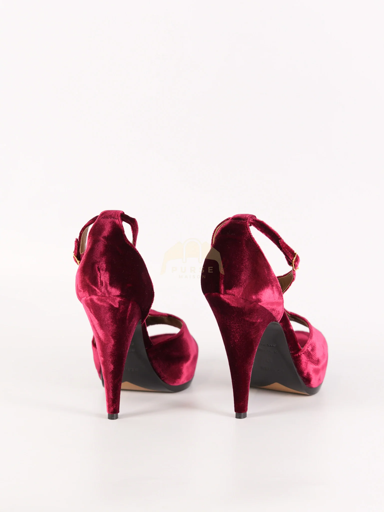 Hermes Fracas Velourss Garance Red Velvet Sandals Size 37 (24 cm) - Image 8