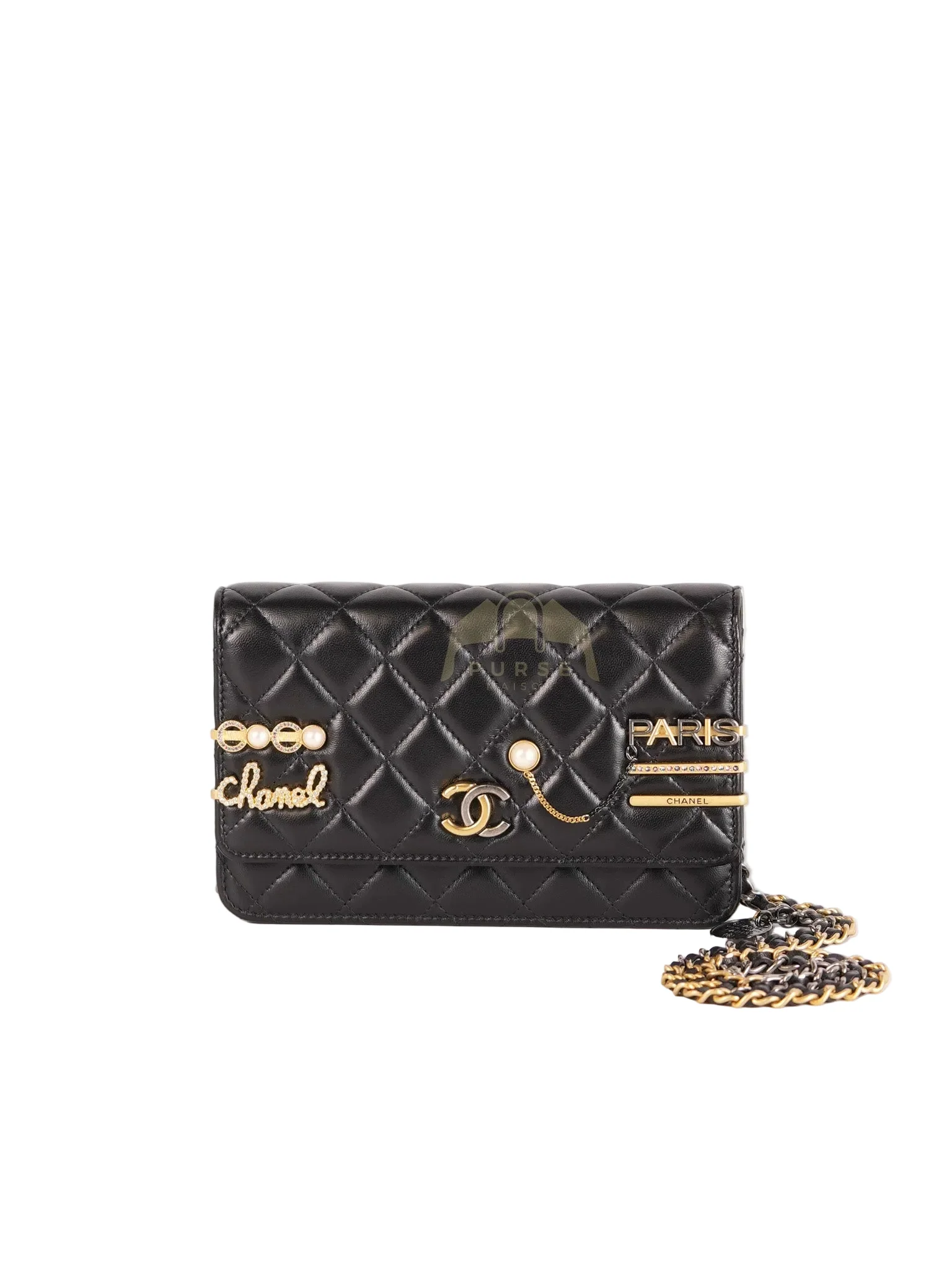 Chanel Wallet On Chain Coco Clips (WOC) Quilted Lambskin Leather and Mixed Hardware (Microchip)