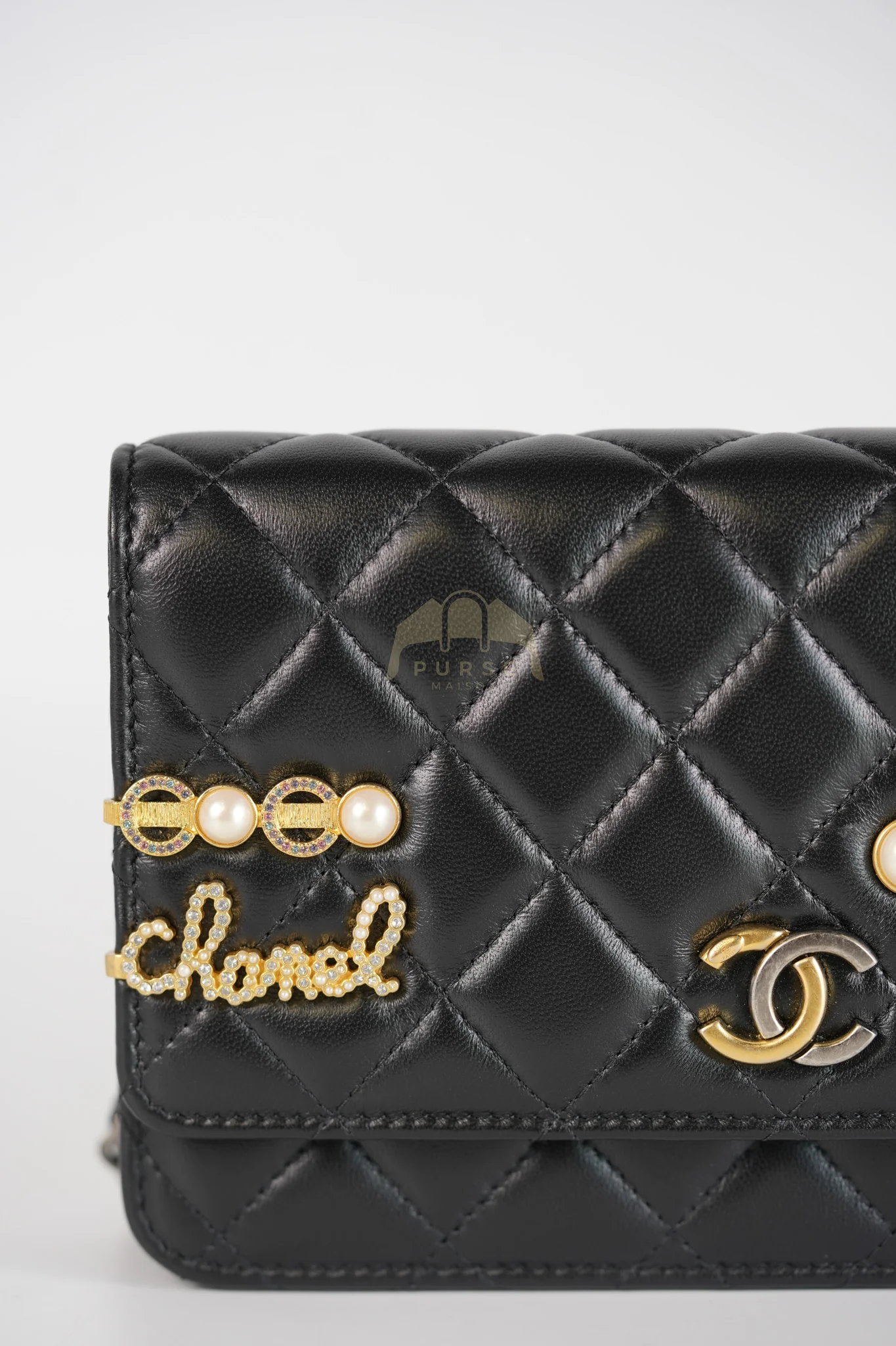 Chanel Wallet On Chain Coco Clips (WOC) Quilted Lambskin Leather and Mixed Hardware (Microchip) - Image 21