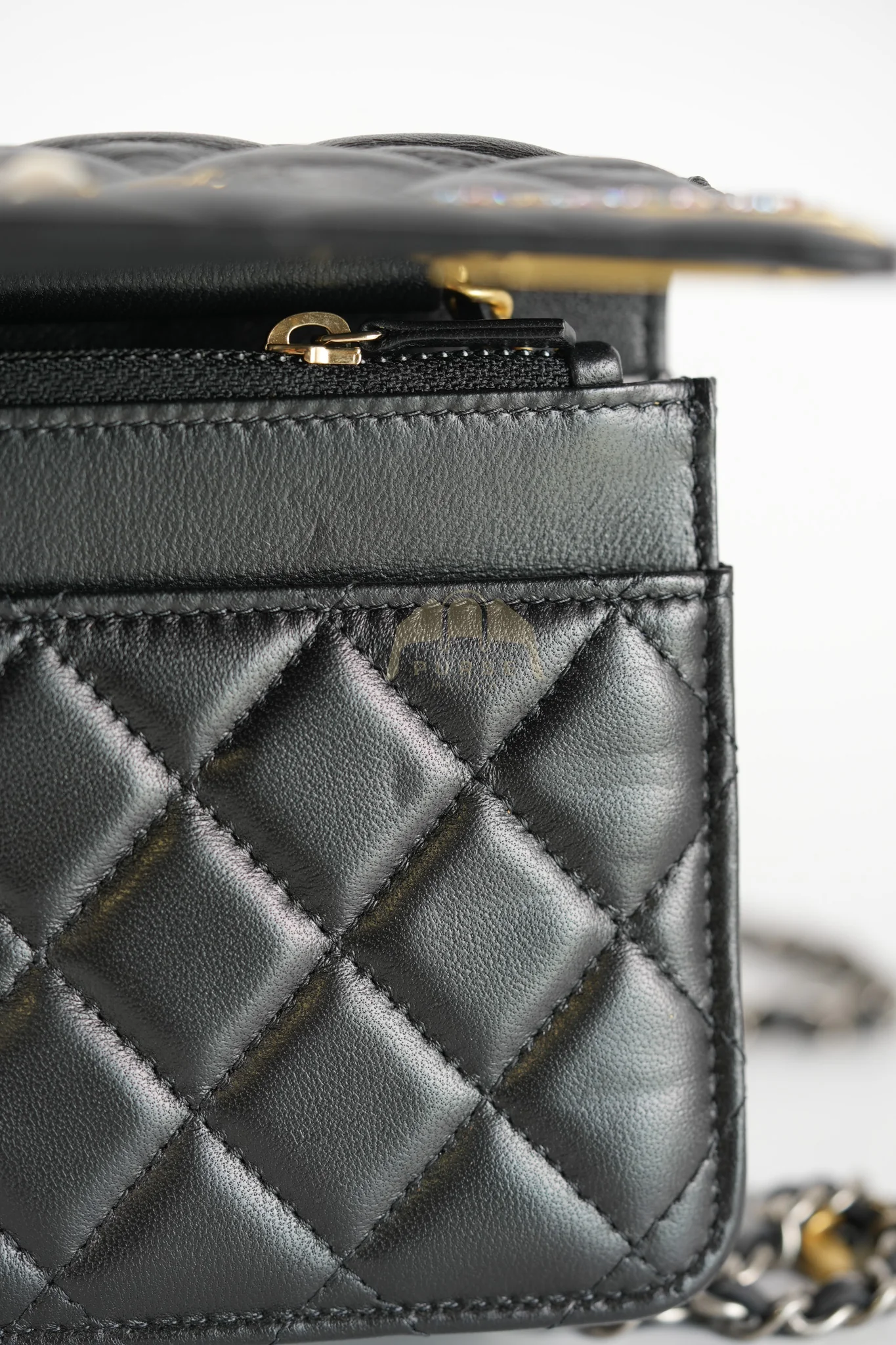 Chanel Wallet On Chain Coco Clips (WOC) Quilted Lambskin Leather and Mixed Hardware (Microchip) - Image 39