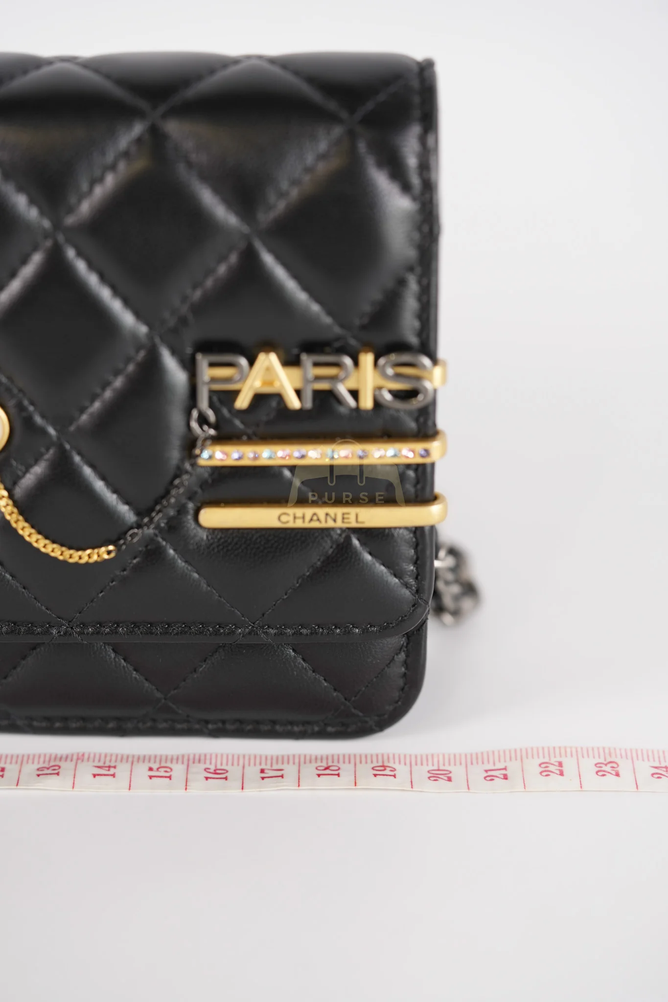Chanel Wallet On Chain Coco Clips (WOC) Quilted Lambskin Leather and Mixed Hardware (Microchip) - Image 48