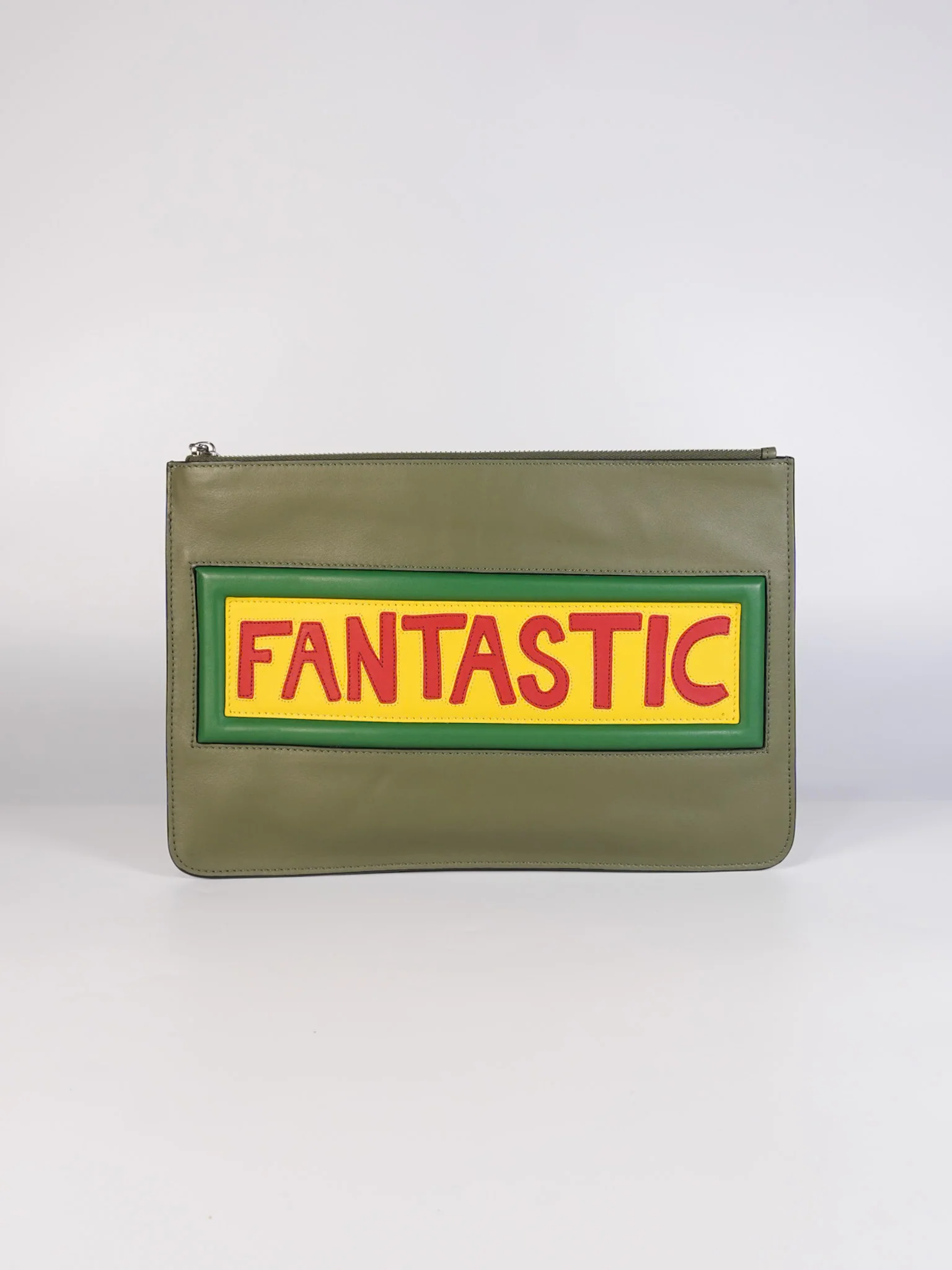 Fendi Vocabulary Fantastic Clutch Bag in Calfskin Leather