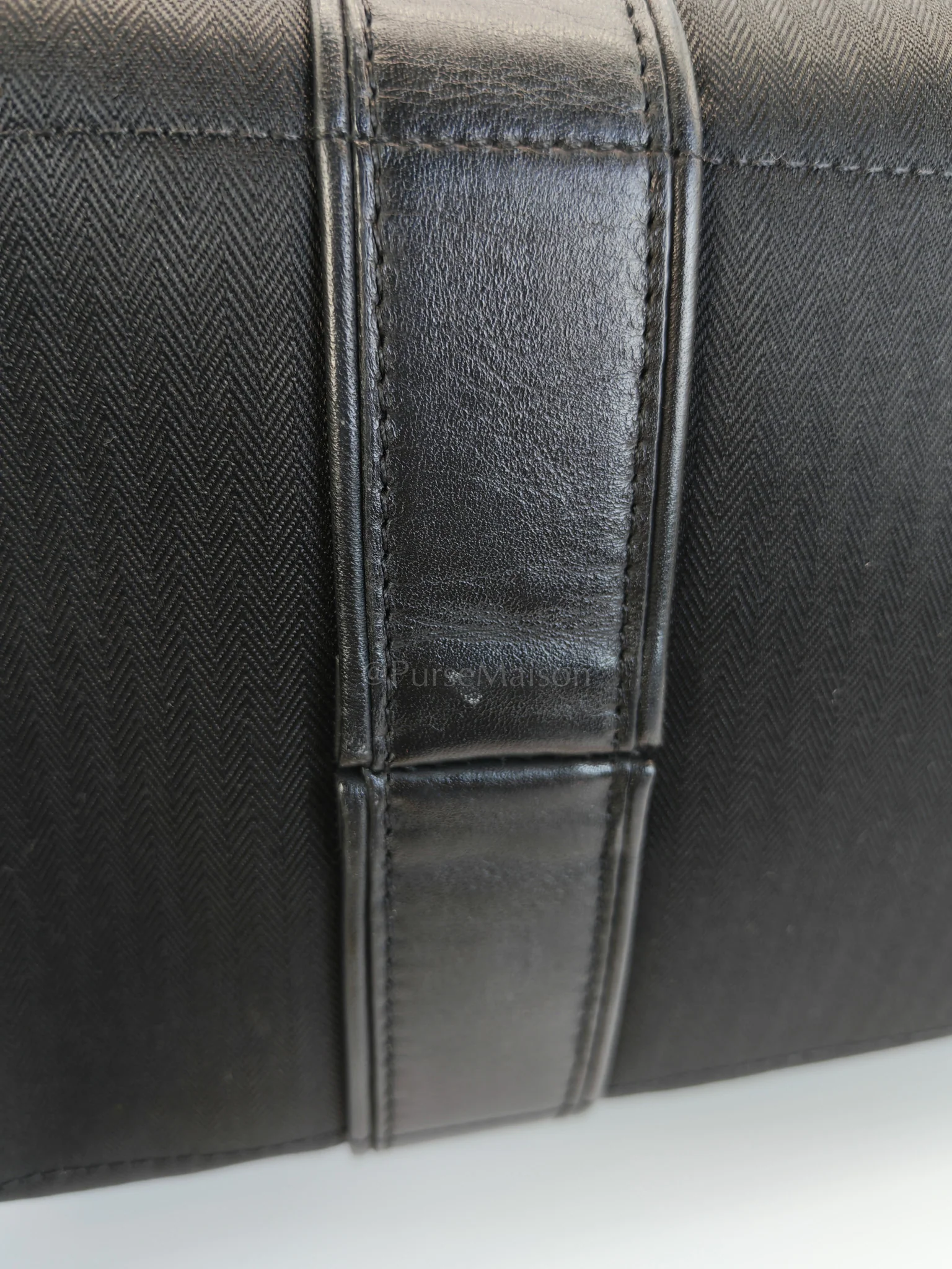 Hermes Acapulco PM in Black Canvas Vintage Handbag - Image 16