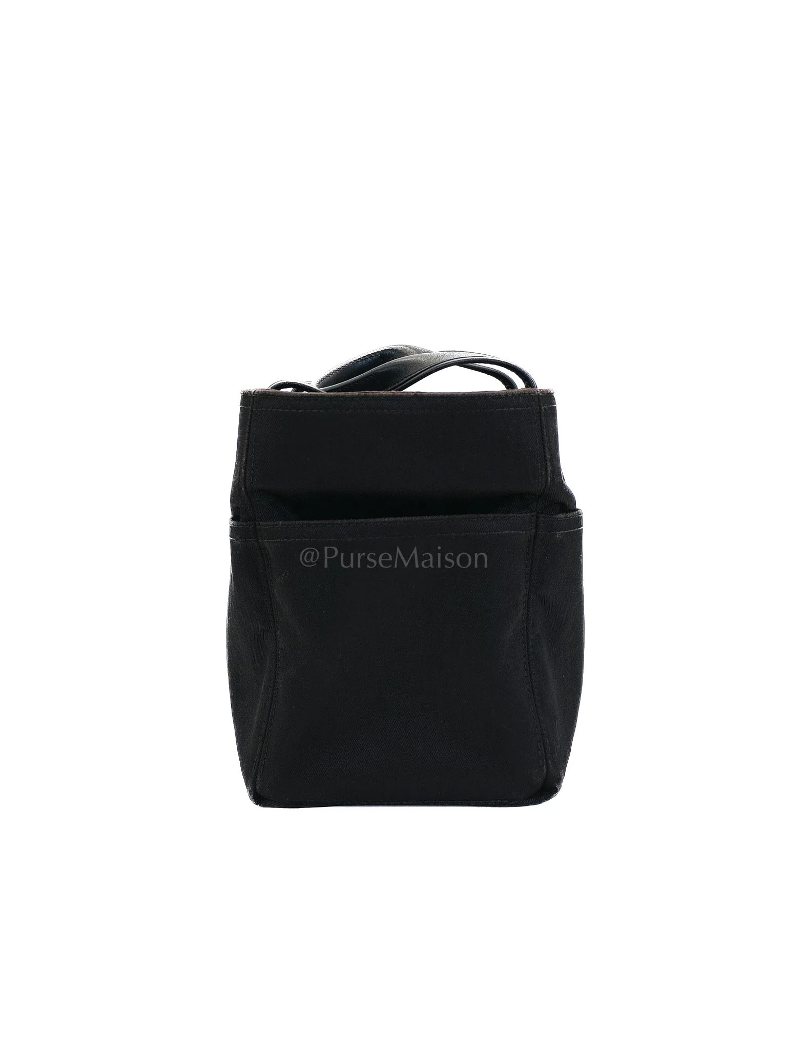 Hermes Acapulco PM in Black Canvas Vintage Handbag - Image 6
