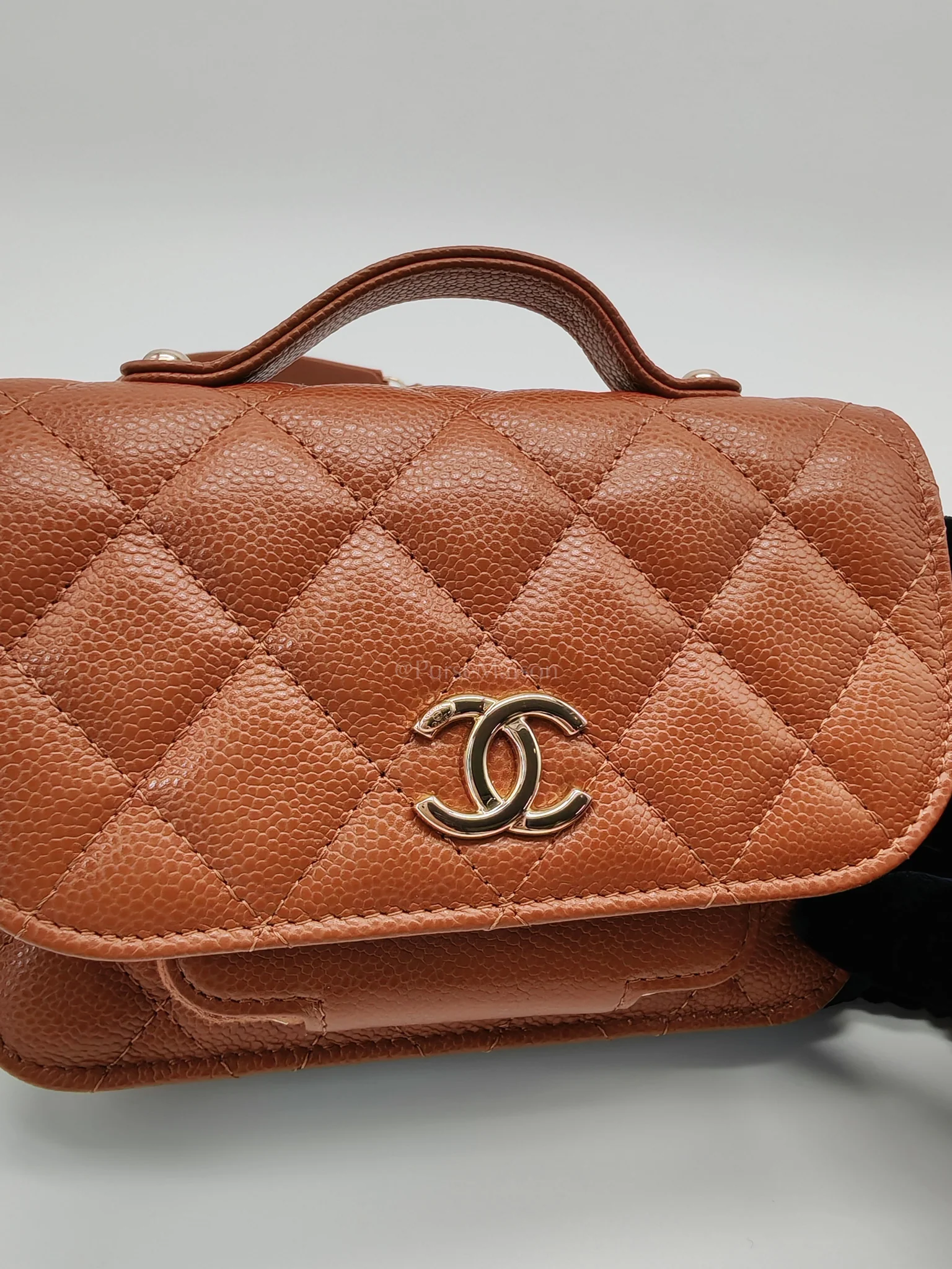 Chanel Mini Business Affinity in Caramel Light Gold Hardware (Microchip) - Image 22