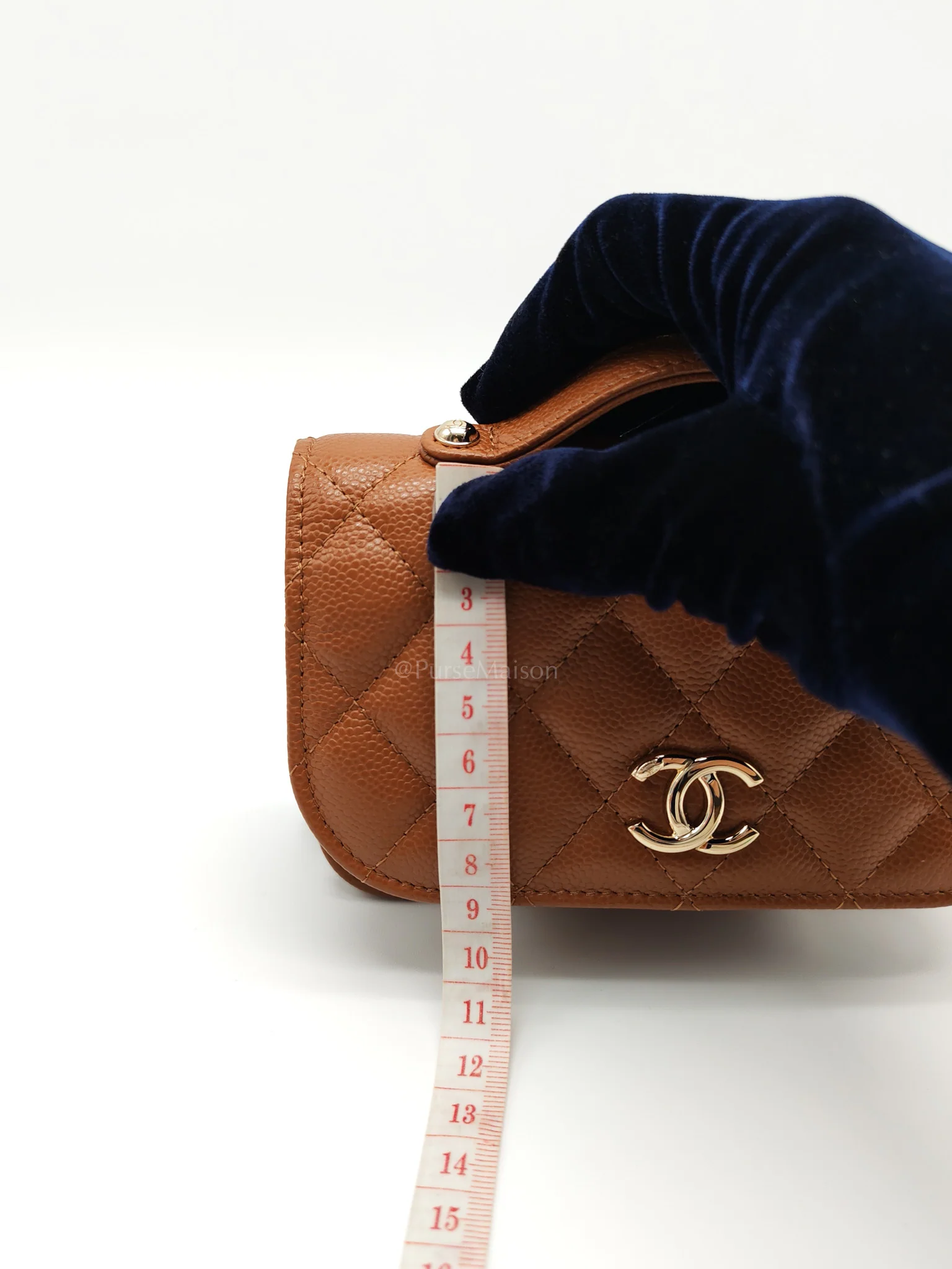 Chanel Mini Business Affinity in Caramel Light Gold Hardware (Microchip) - Image 25
