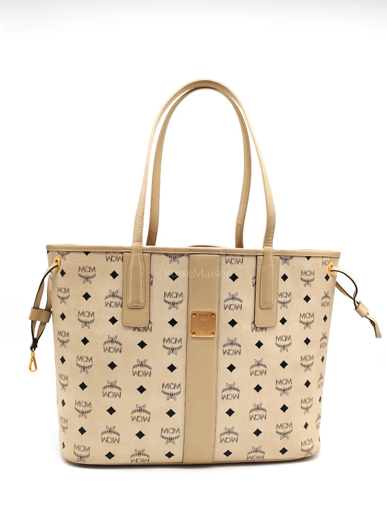 MCM Liz Reversible Beige Shopping Tote Bag
