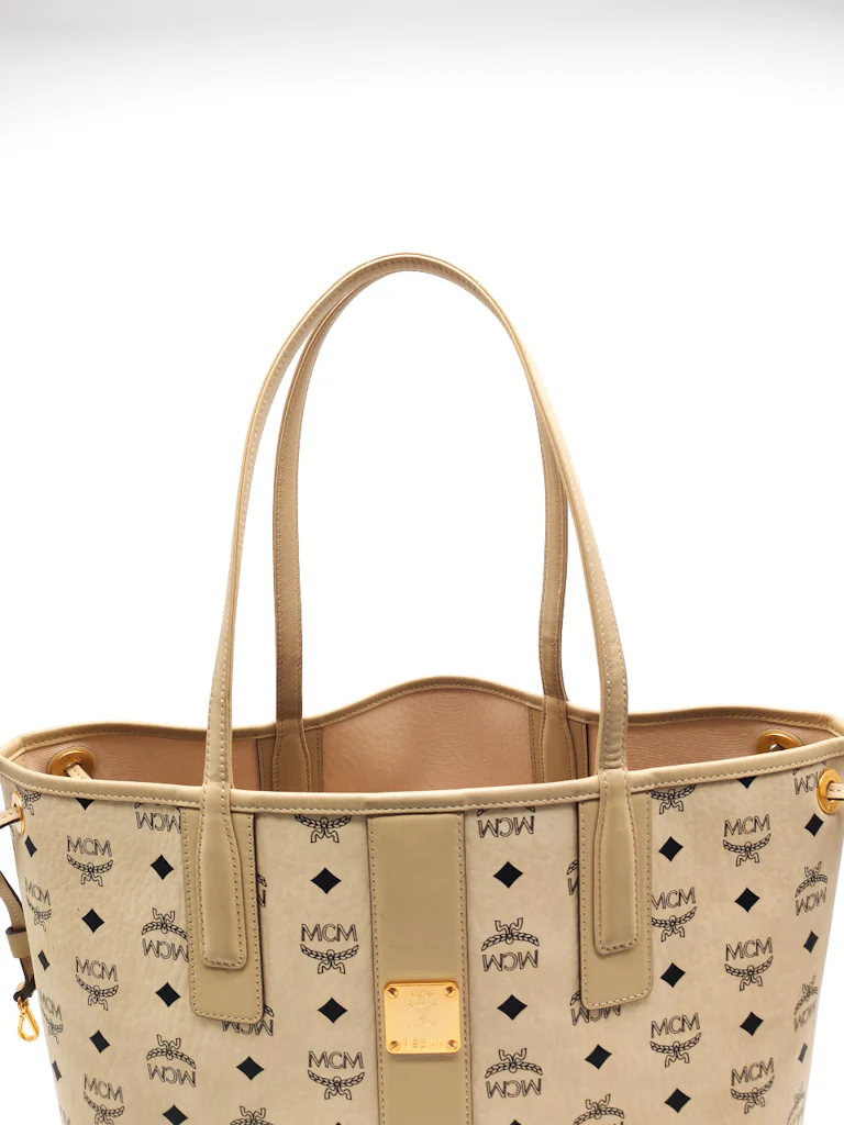 MCM Liz Reversible Beige Shopping Tote Bag - Image 30