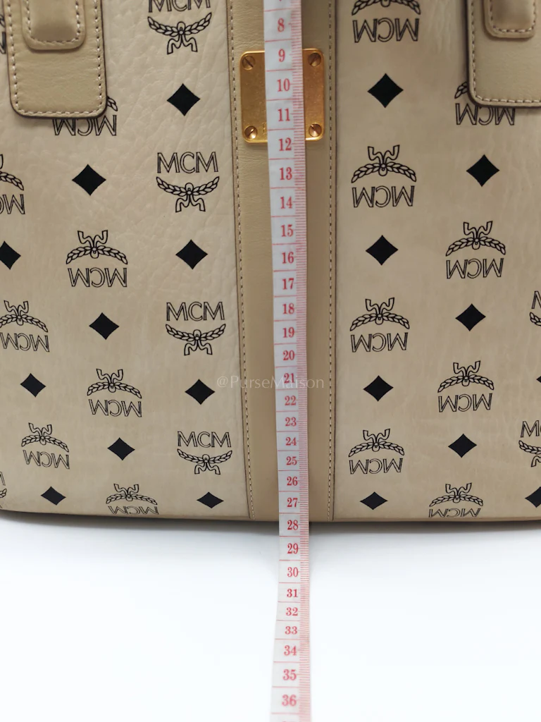 MCM Liz Reversible Beige Shopping Tote Bag - Image 33