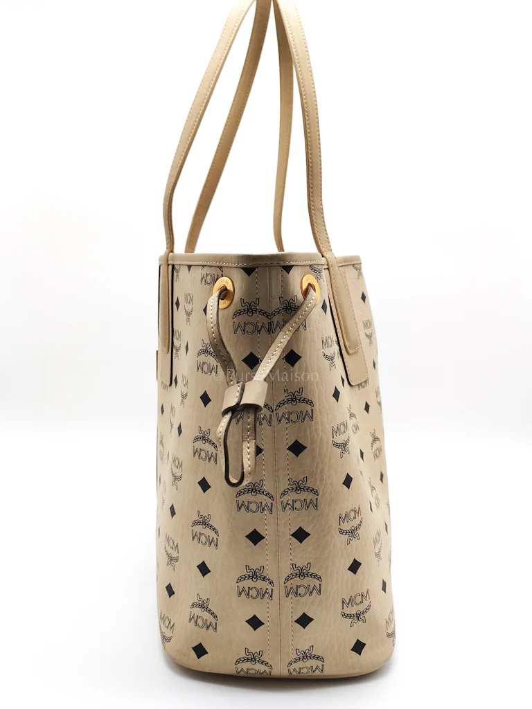 MCM Liz Reversible Beige Shopping Tote Bag - Image 5