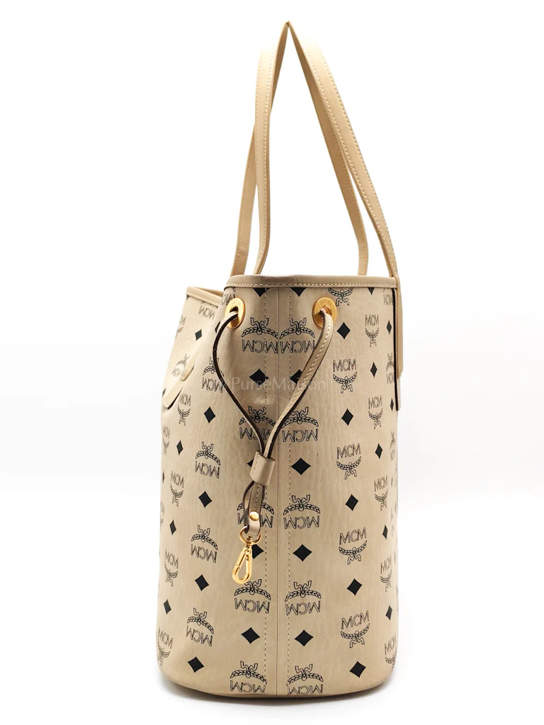 MCM Liz Reversible Beige Shopping Tote Bag - Image 6