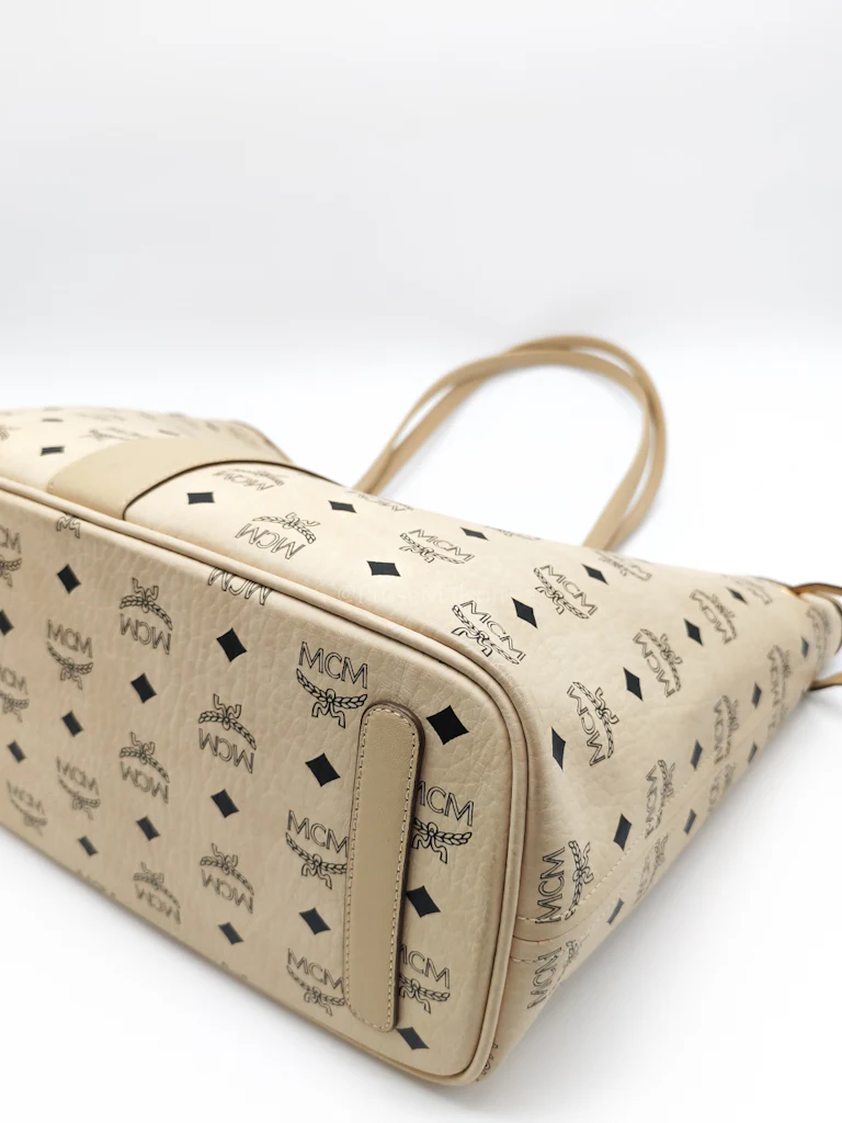 MCM Liz Reversible Beige Shopping Tote Bag - Image 9