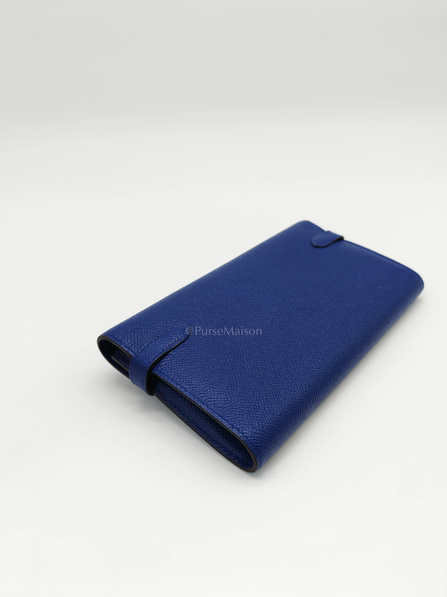 Hermes Kelly Wallet in Epsom Leather and  Palladium Hardware Stamp Square R (2014) - Image 10