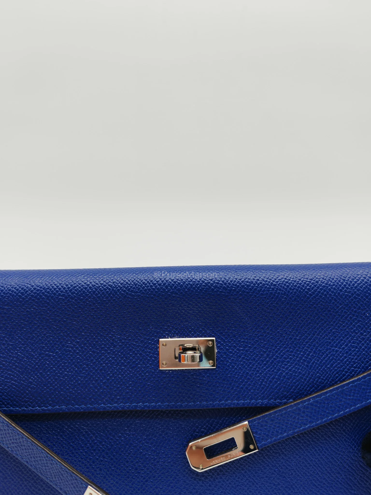 Hermes Kelly Wallet in Epsom Leather and  Palladium Hardware Stamp Square R (2014) - Image 14