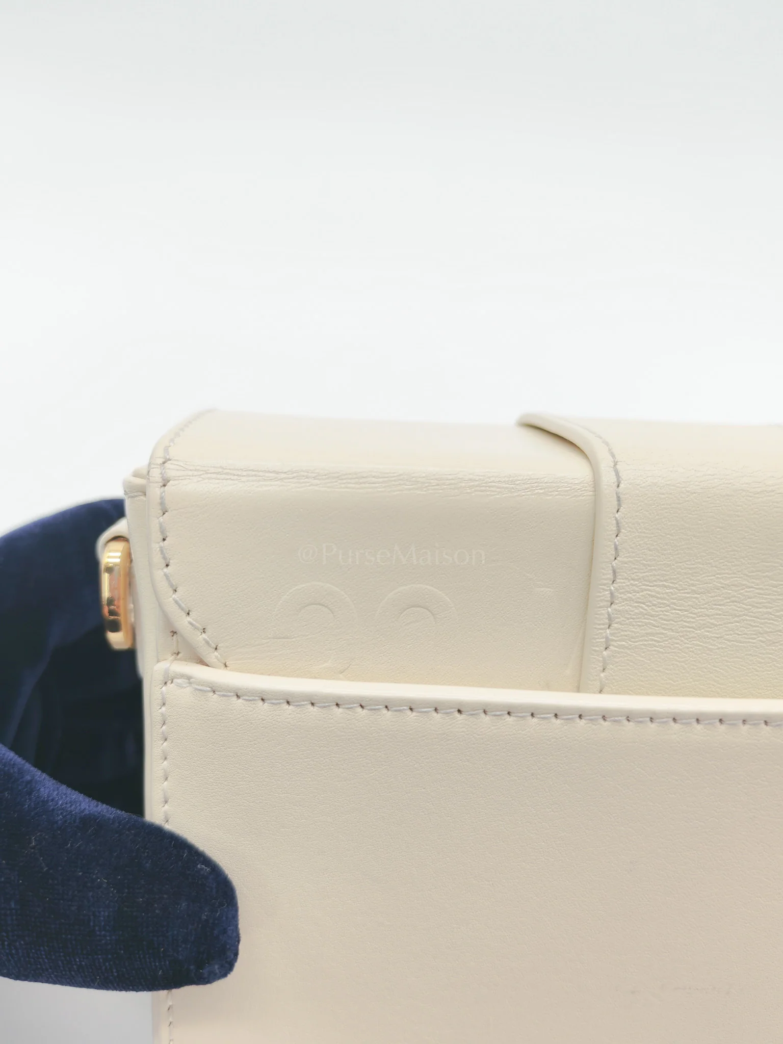 Christian Dior Montaigne Box Bag in Off-White Lambskin Leather and Gold Hardware Shoulder Bag - Image 18