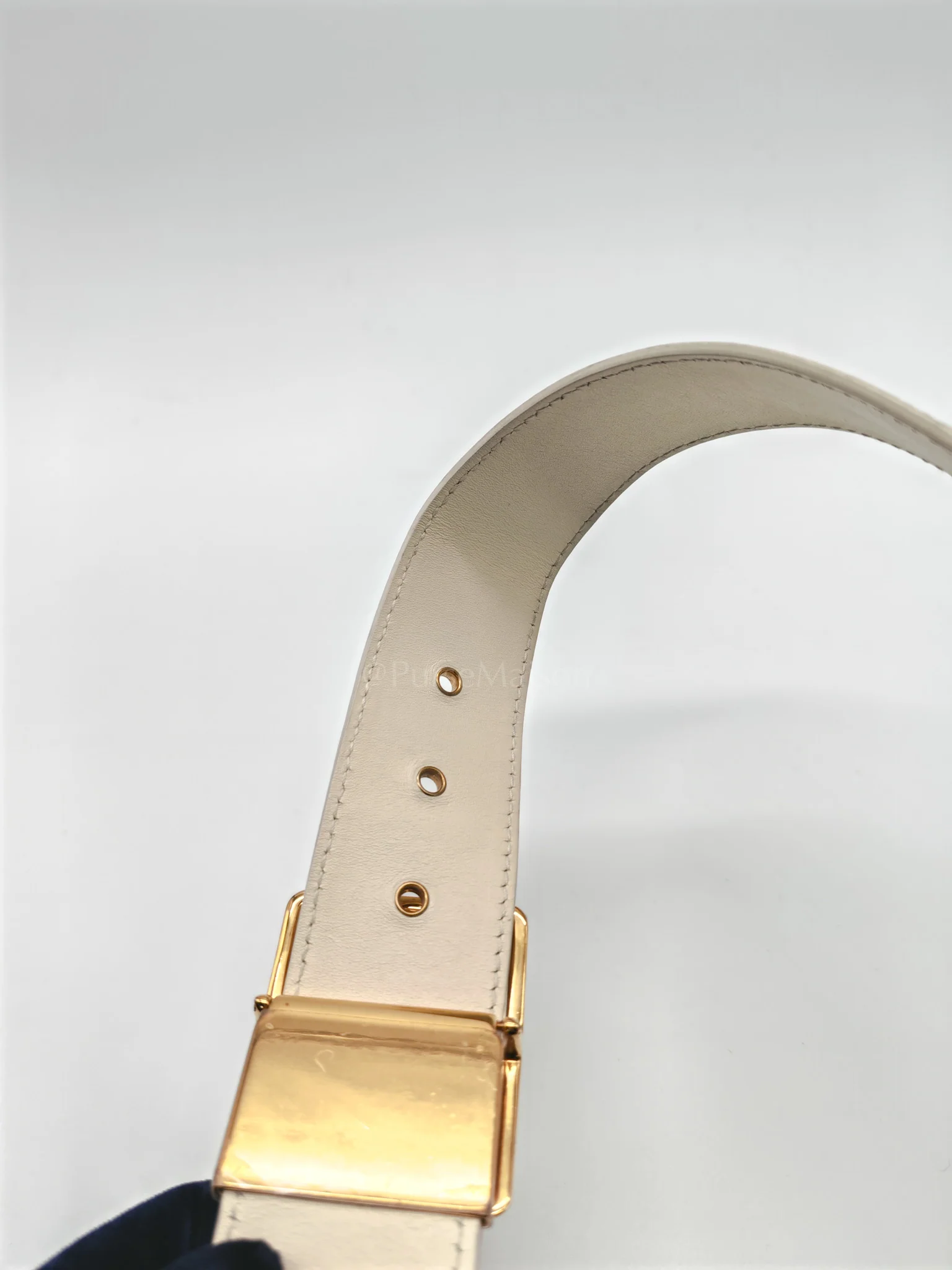 Christian Dior Montaigne Box Bag in Off-White Lambskin Leather and Gold Hardware Shoulder Bag - Image 40
