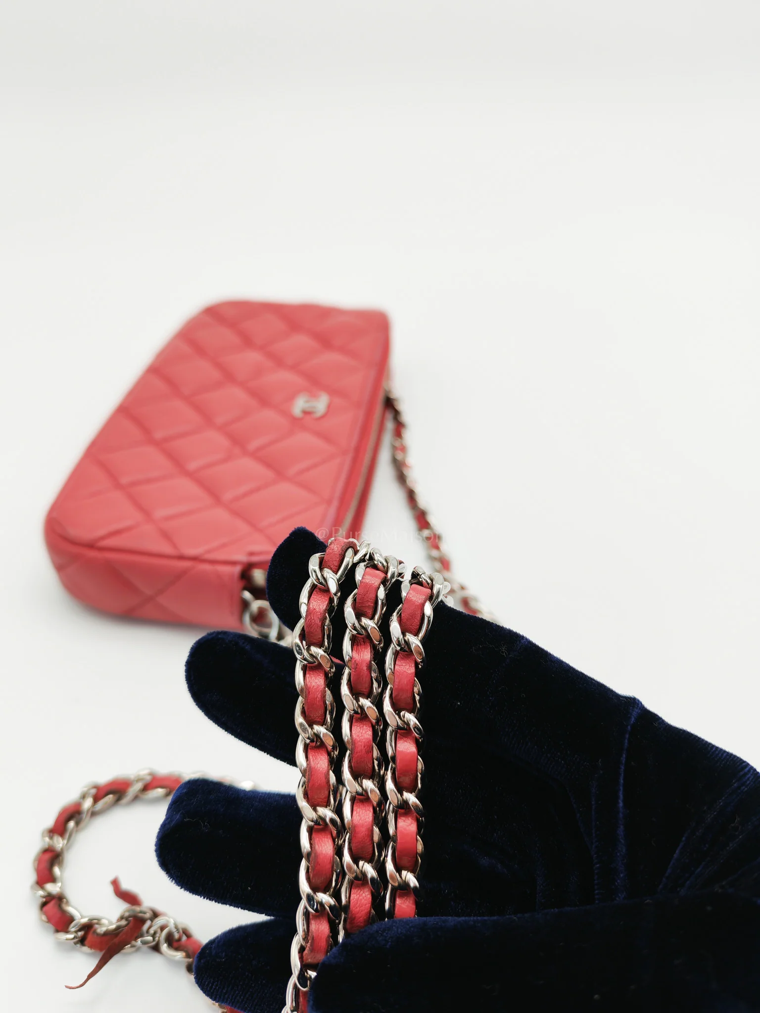 Chanel Double Zip in Rose Pink Clutch Chain Bag and Silver Hardware Series 26 - Image 15
