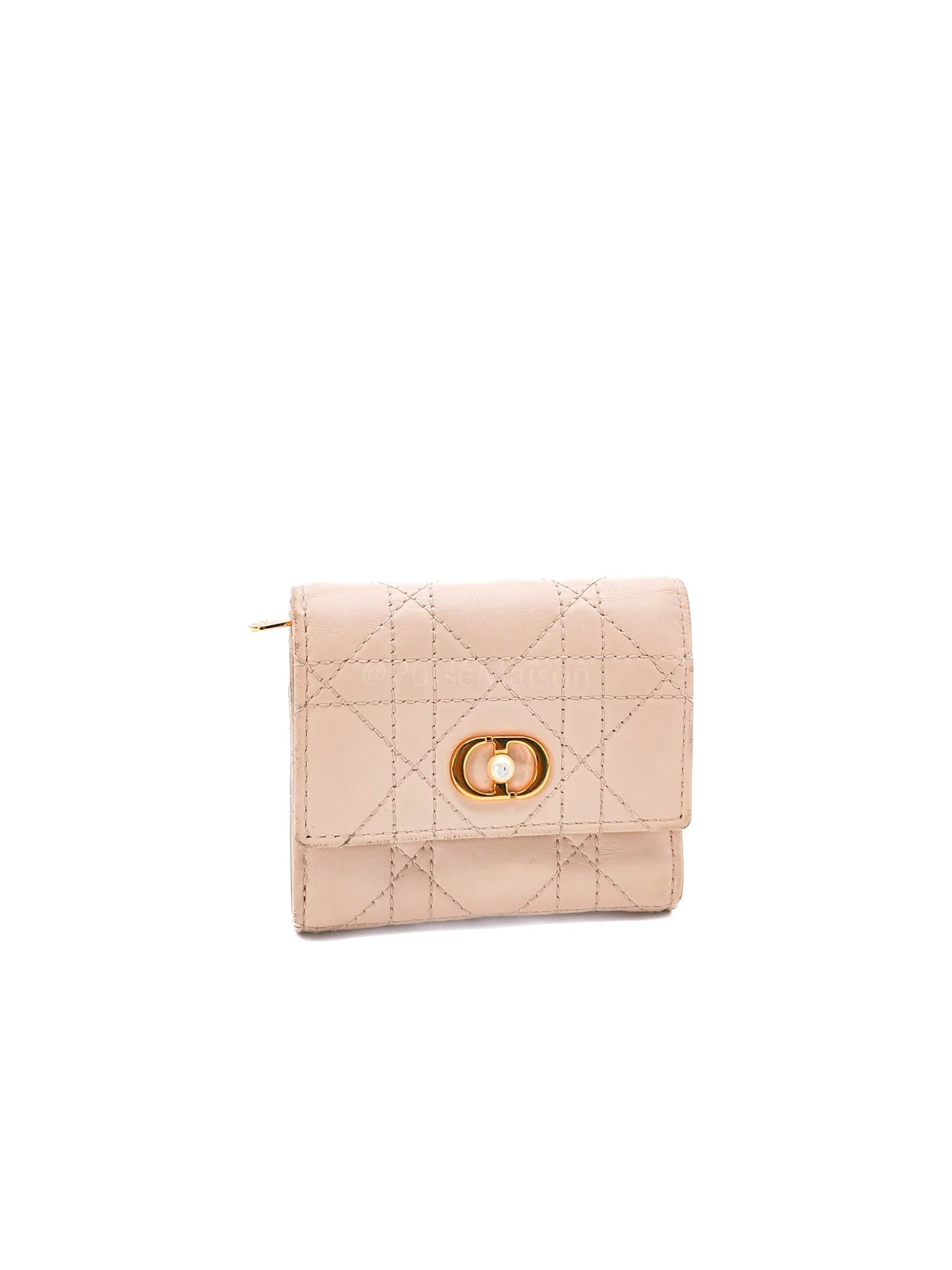 Christian Dior Jolie Hibiscus Powder Pink Trifold Wallet - Image 2